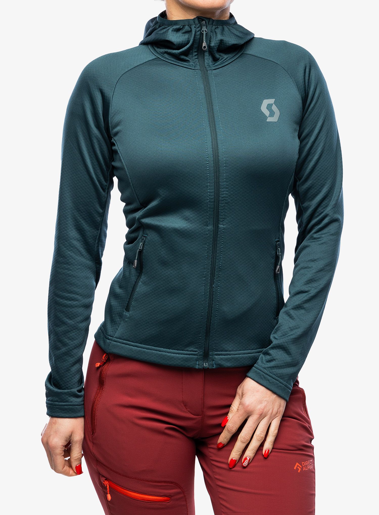 Fleece mikina dámská SCOTT Defined Tech Hoody - green