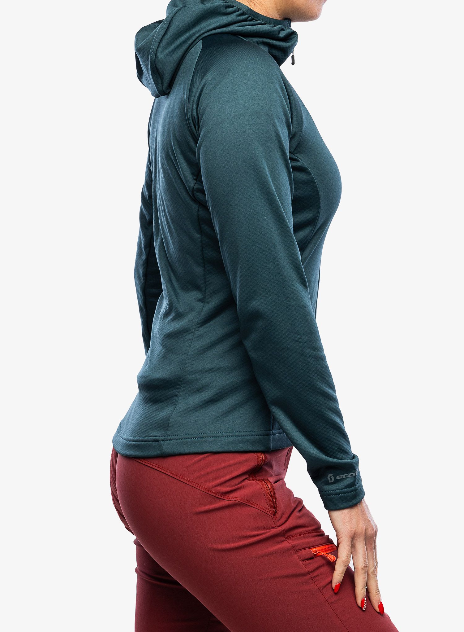 Fleece mikina dámská SCOTT Defined Tech Hoody - green