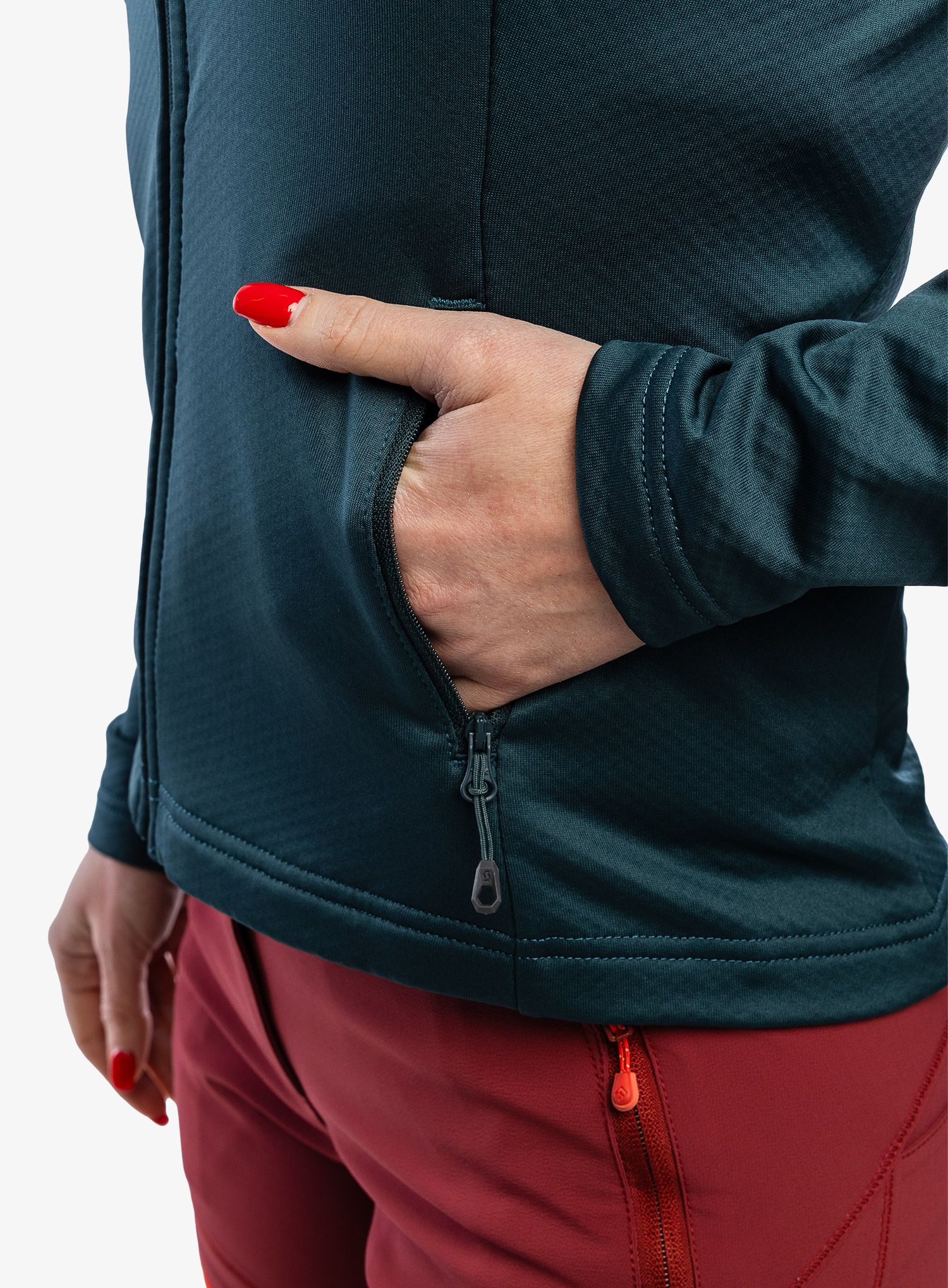 Fleece mikina dámská SCOTT Defined Tech Hoody - green