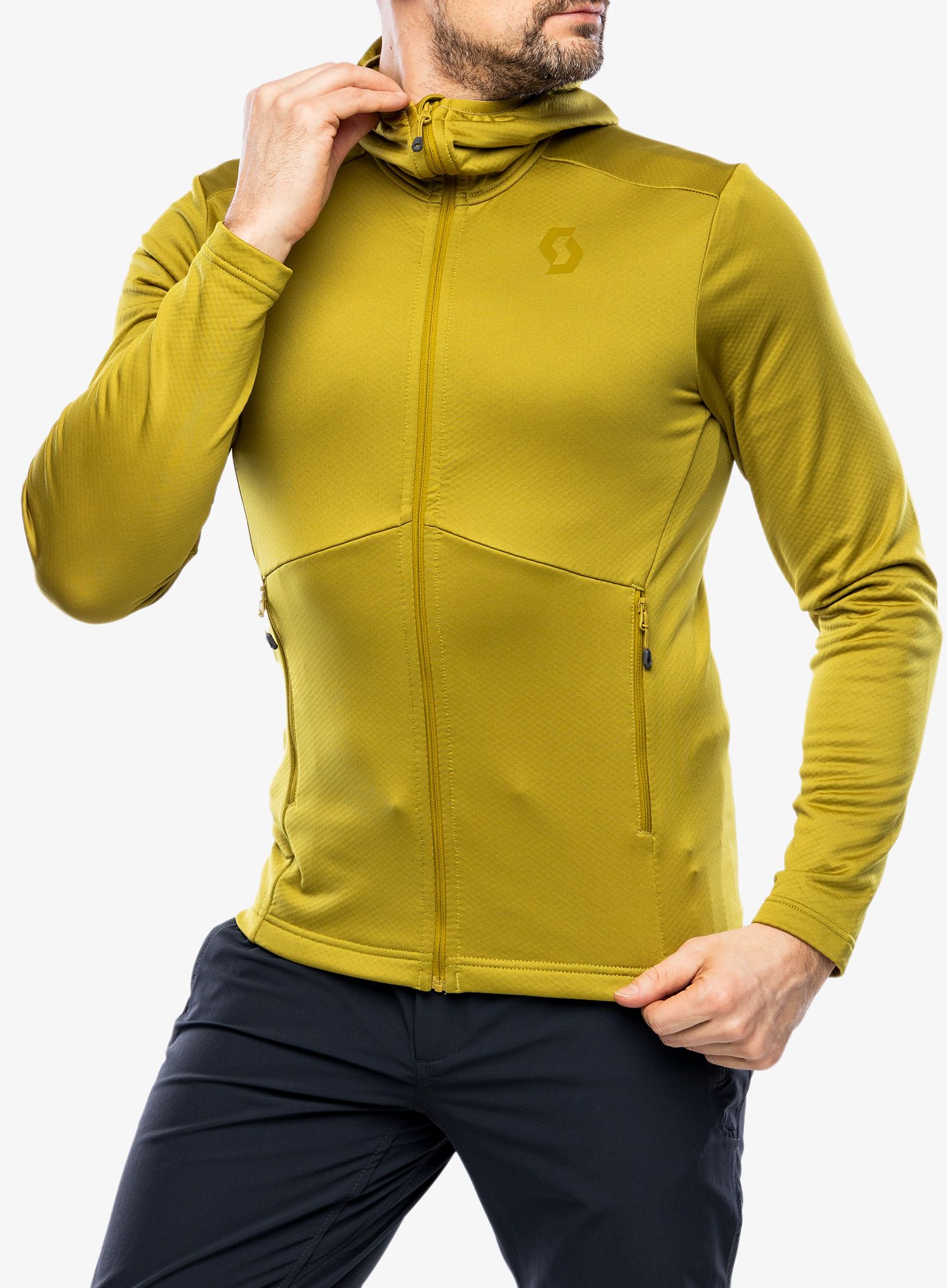 Fleece mikina SCOTT Defined Tech Hoody - savanna green