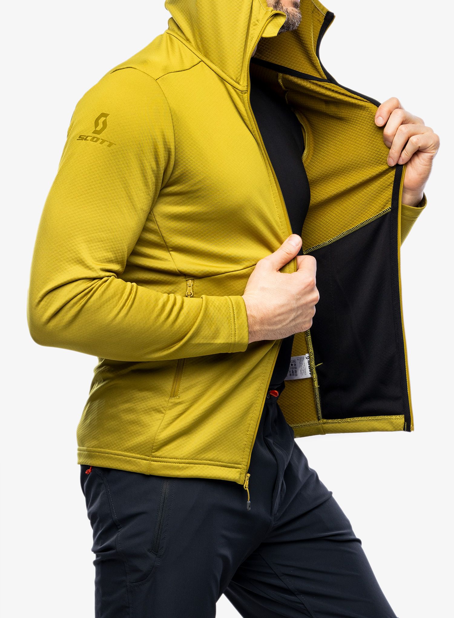 Fleece mikina SCOTT Defined Tech Hoody - savanna green