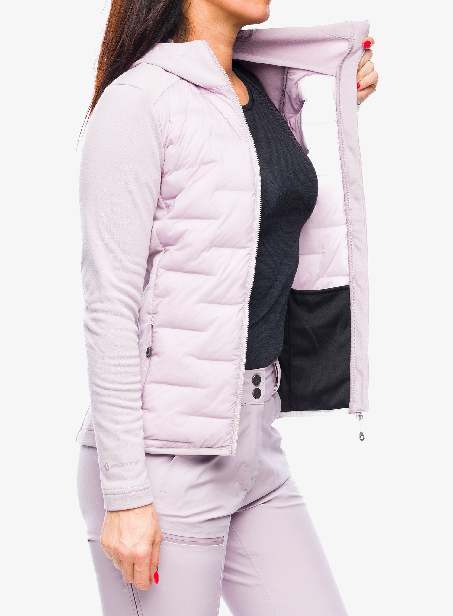Dámská bunda SCOTT Defined Warm Hybrid Hoody - cloud pink