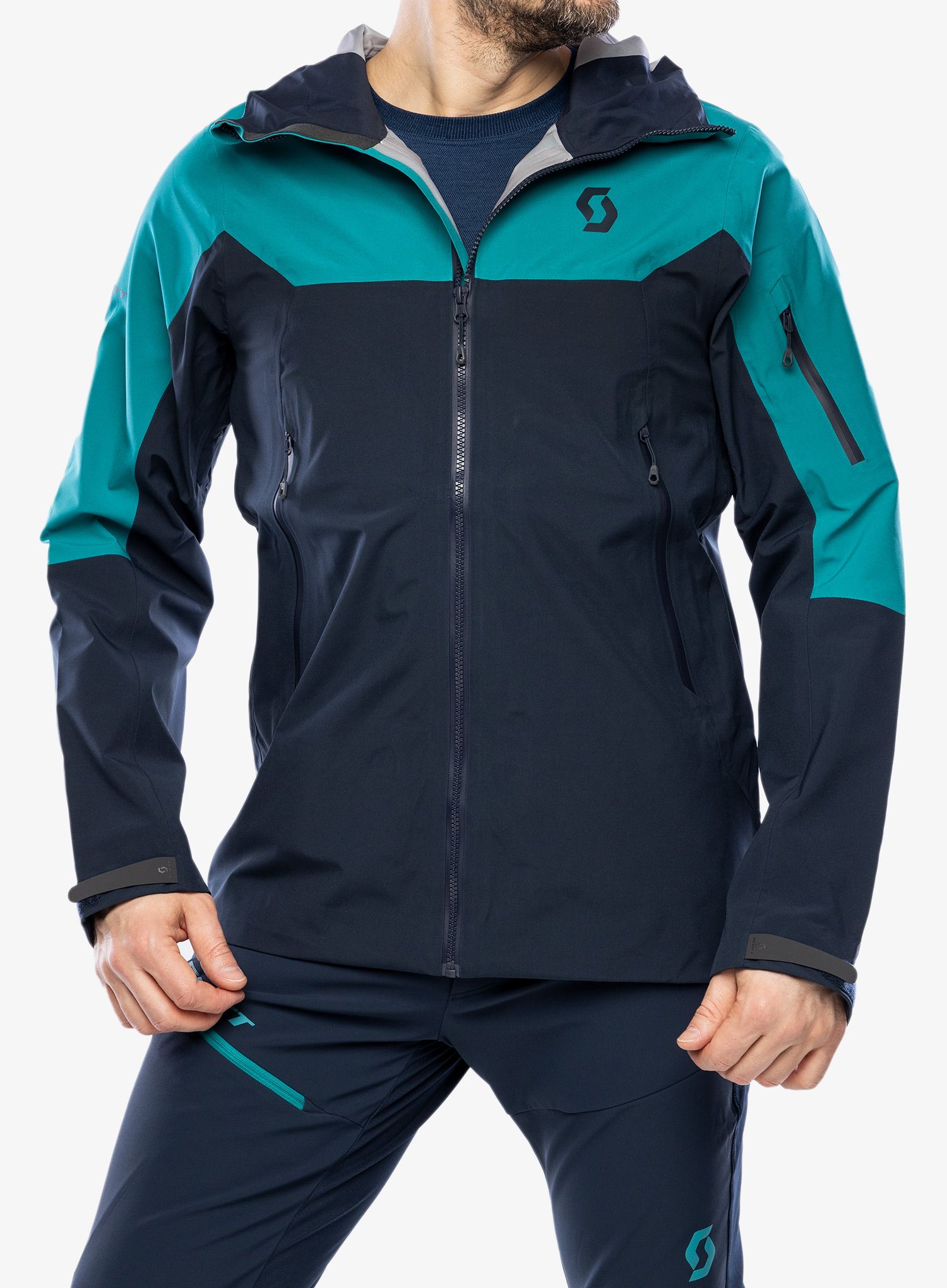 Bunda s membránou SCOTT Explorair 3L Jacket - winter green/dark blue