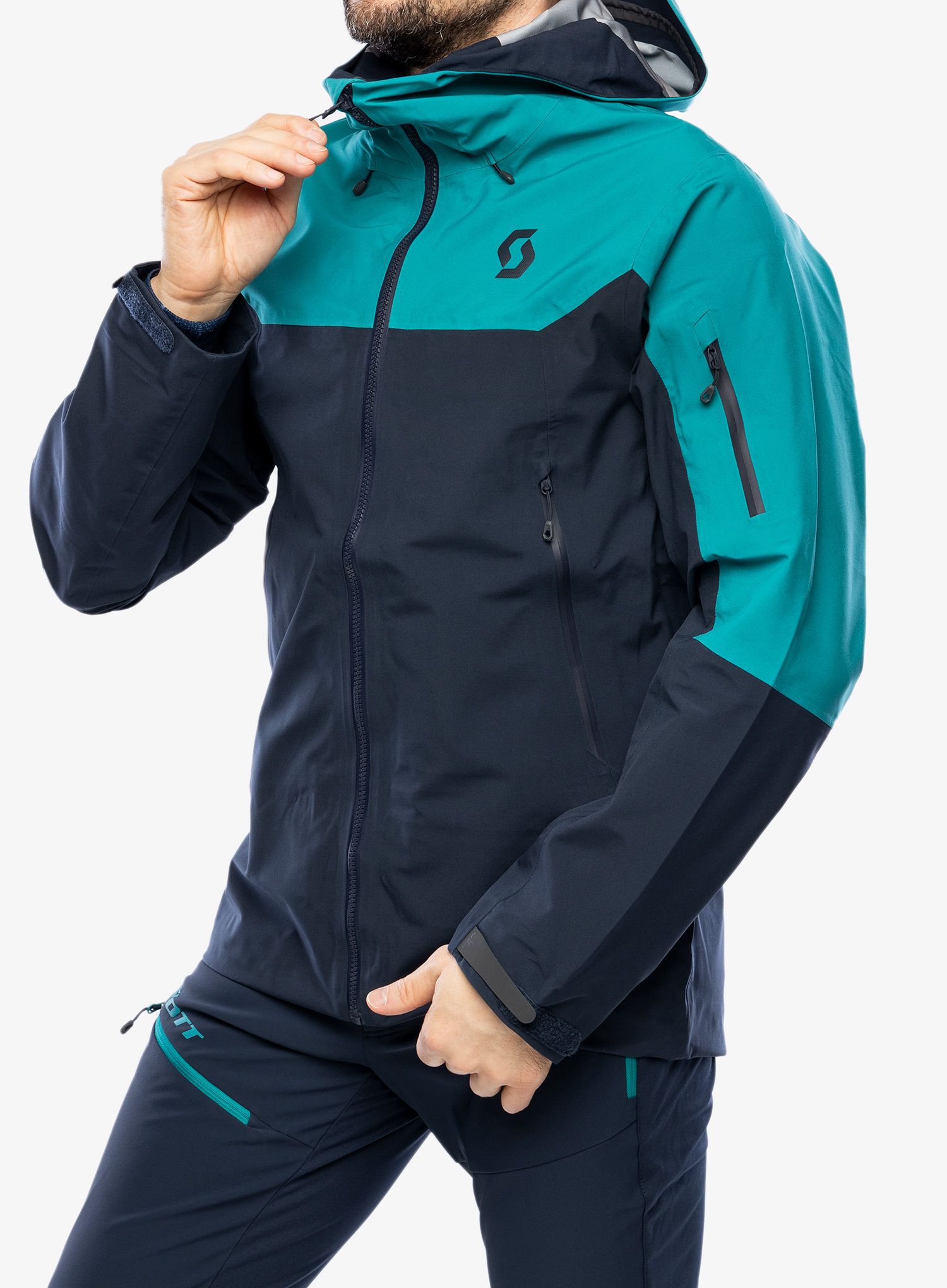 Bunda s membránou SCOTT Explorair 3L Jacket - winter green/dark blue