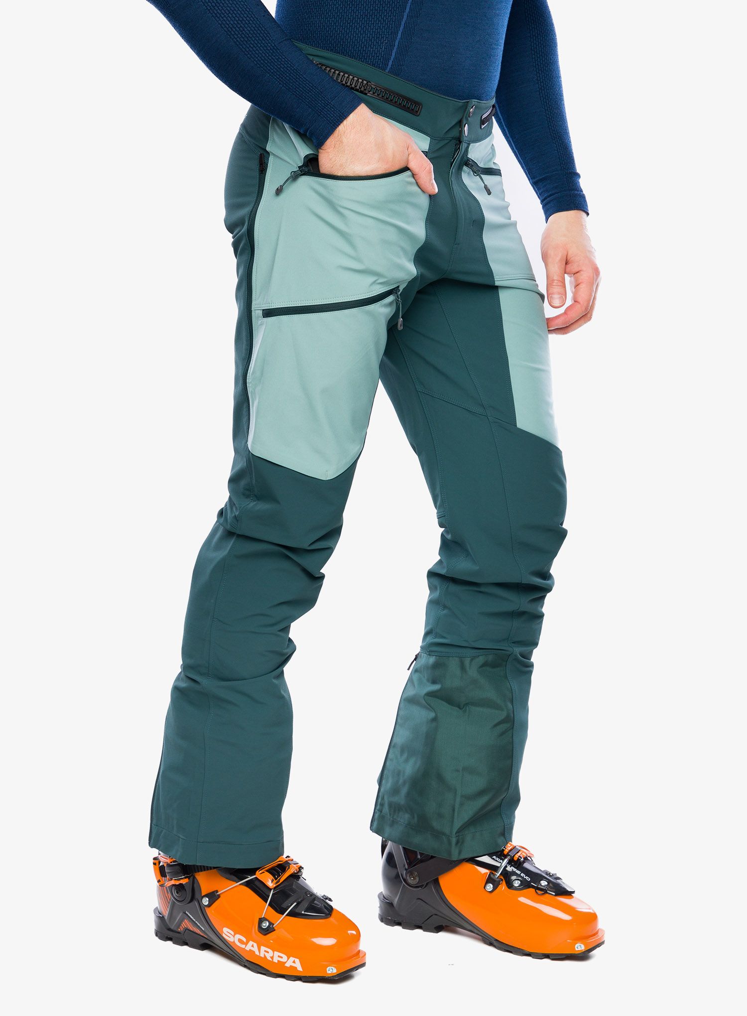 Softshell kalhoty SCOTT Explorair Softshell Pro Pants - aruba green/northern mint grn