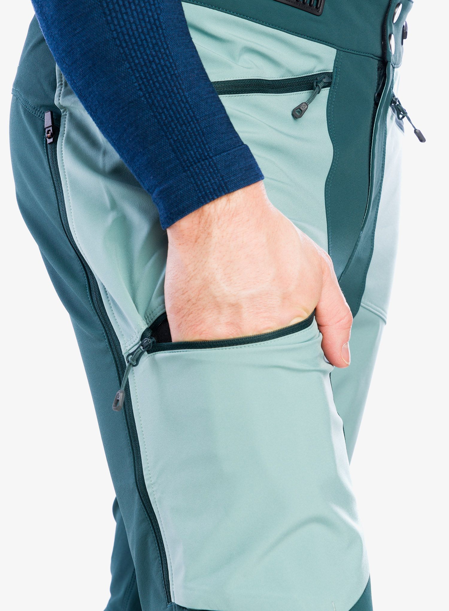 Softshell kalhoty SCOTT Explorair Softshell Pro Pants - aruba green/northern mint grn