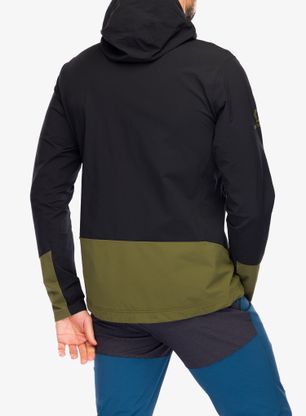 Softshellová bunda SCOTT JKT Explorair Softshell SL - black/fir green