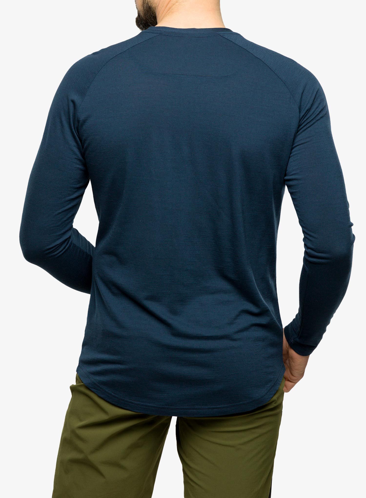 Mikina na běhání SCOTT Defined Merino L/S - metal blue