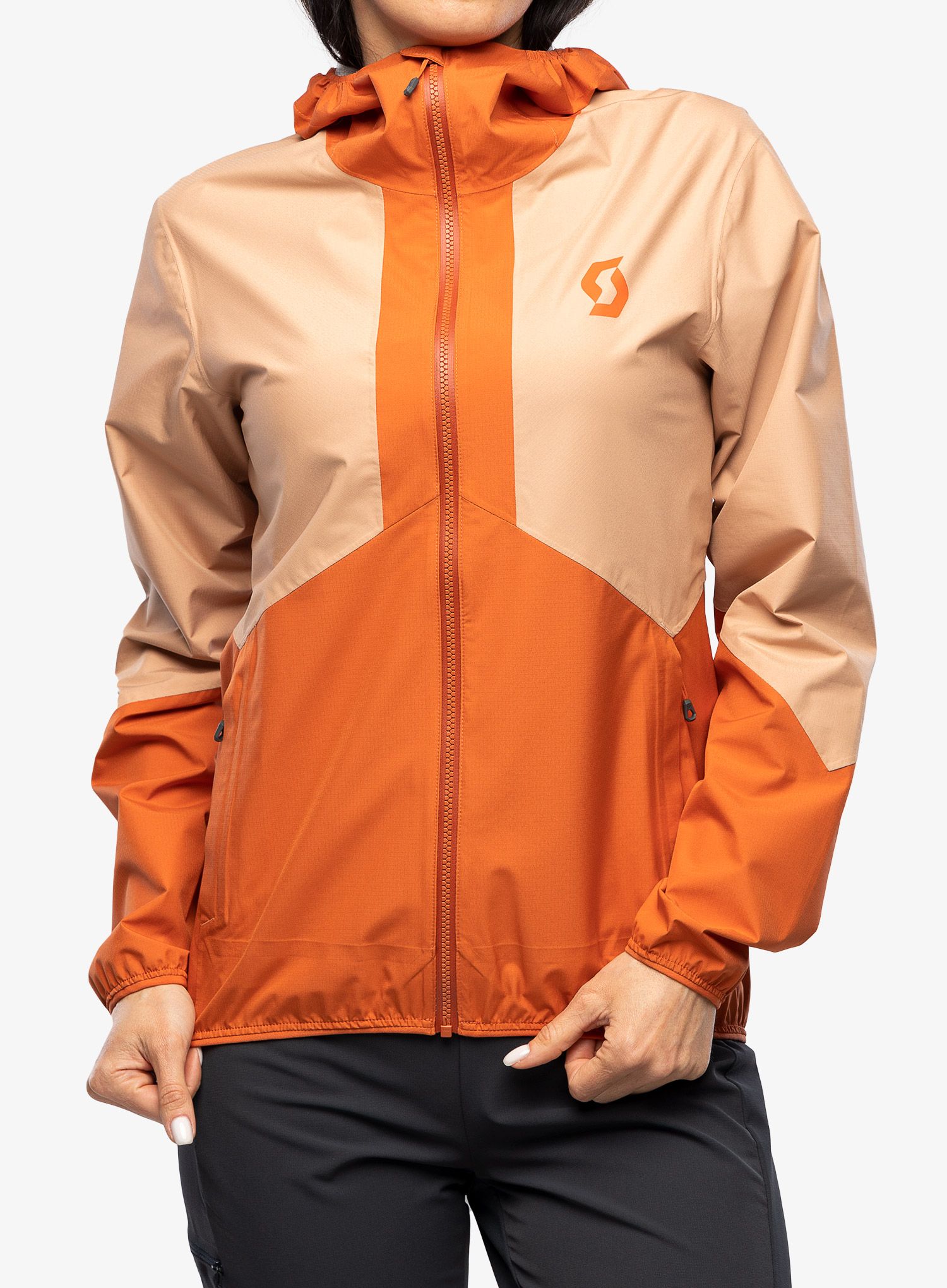 Dámská bunda do deště SCOTT Explorair Light Dryo 2.5L - orange/rose