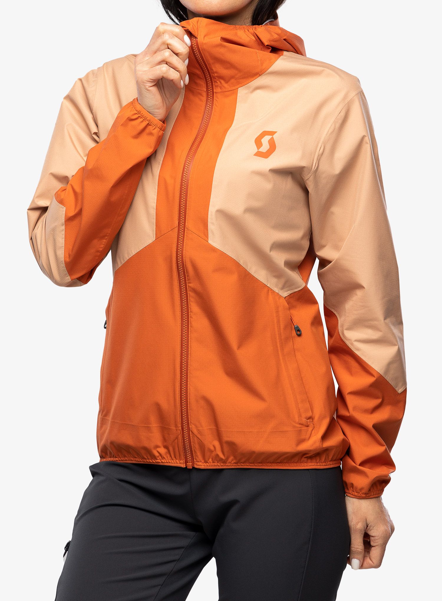 Dámská bunda do deště SCOTT Explorair Light Dryo 2.5L - orange/rose