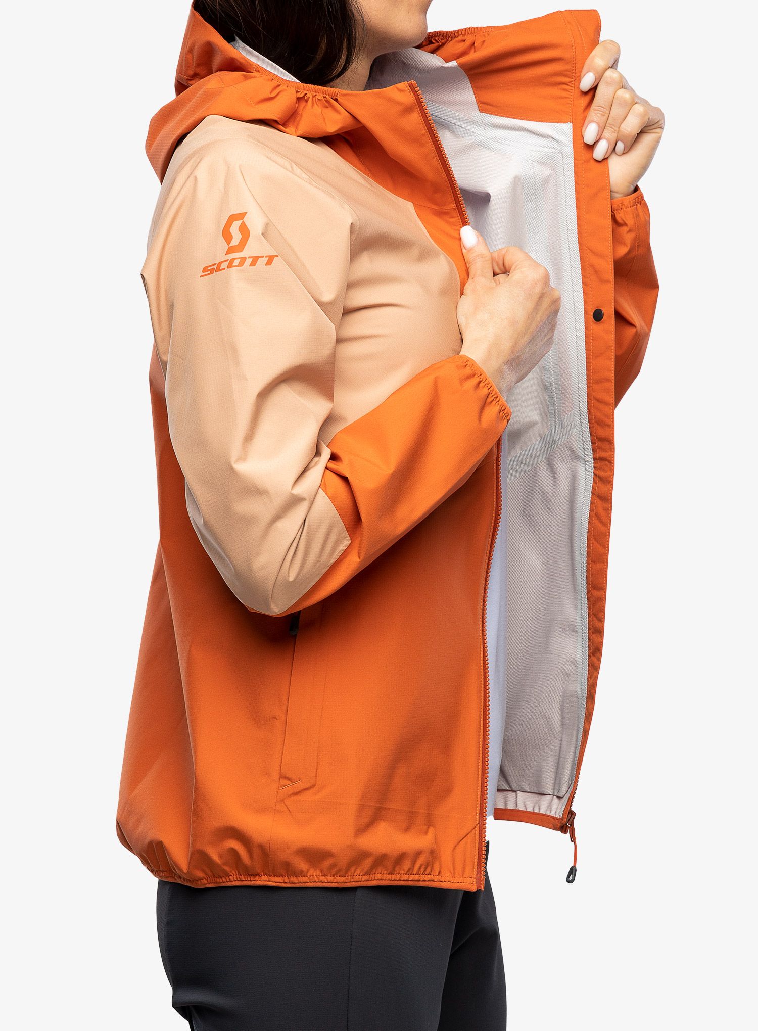 Dámská bunda do deště SCOTT Explorair Light Dryo 2.5L - orange/rose