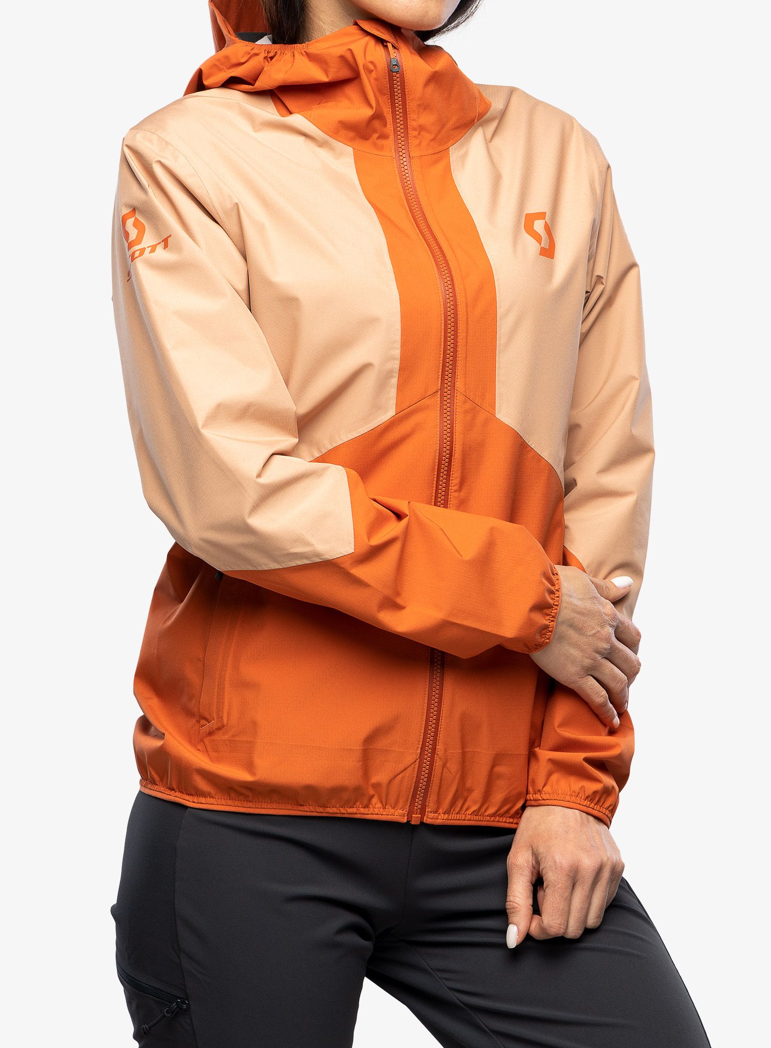 Dámská bunda do deště SCOTT Explorair Light Dryo 2.5L - orange/rose