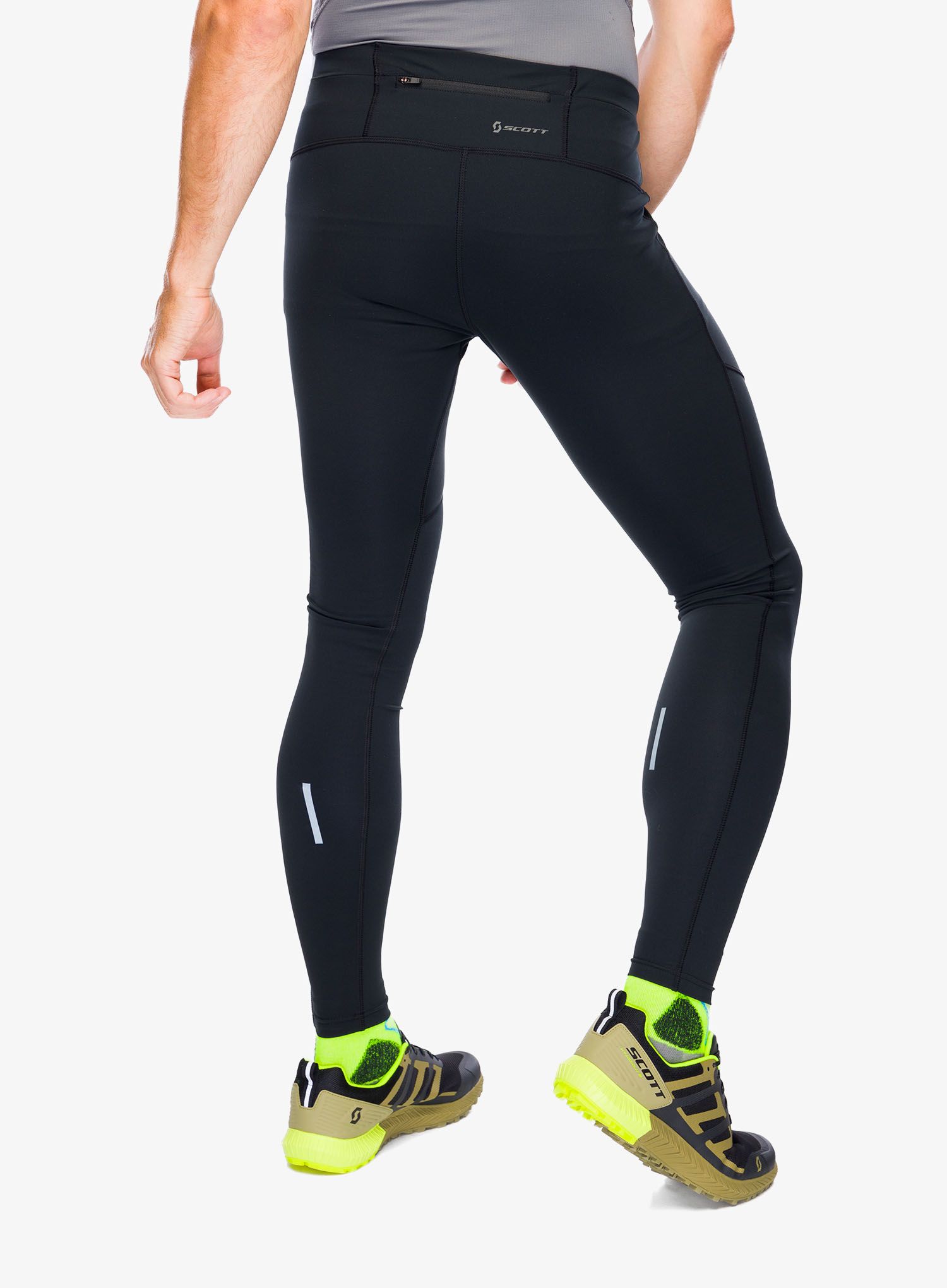 Legíny na běhání SCOTT Full Tights Endurance - black/black