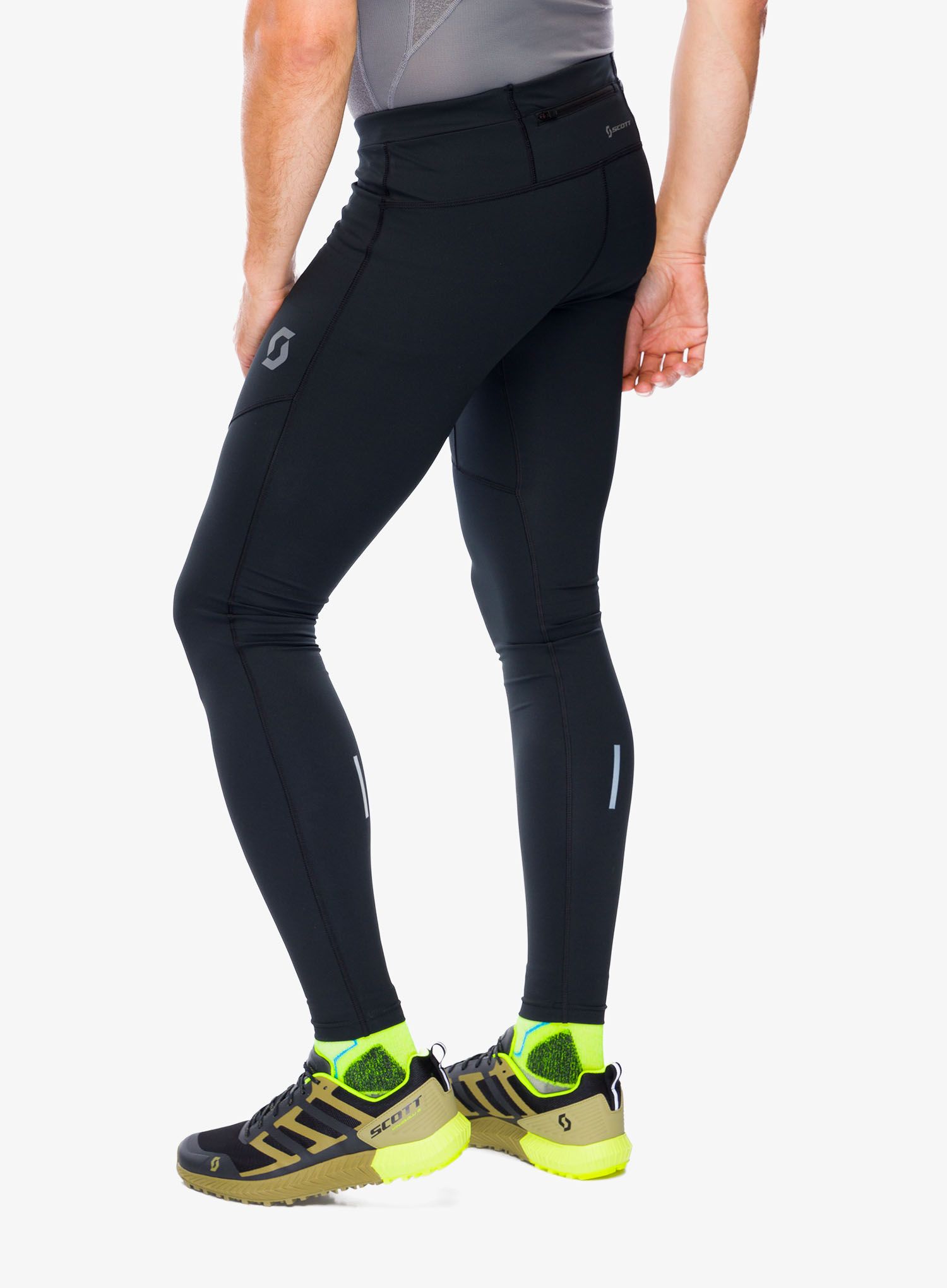 Legíny na běhání SCOTT Full Tights Endurance - black/black