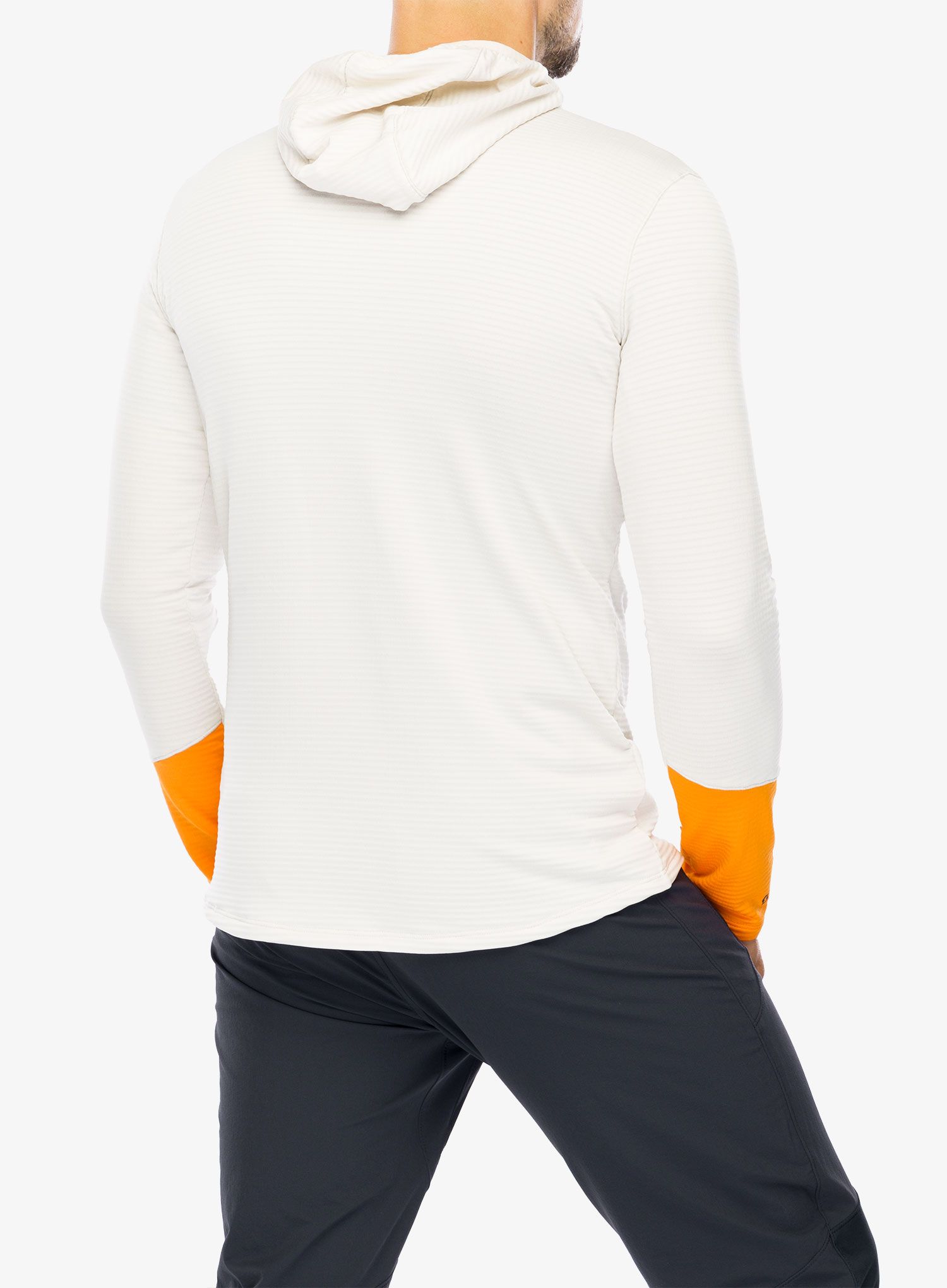 Fleece mikina SCOTT Hoody Defined Light - dust white/flash orange