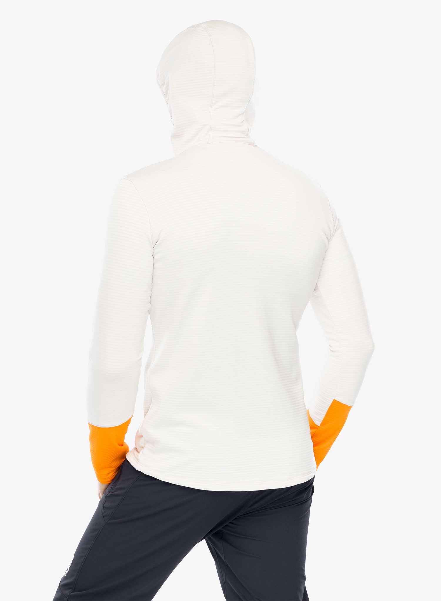 Fleece mikina SCOTT Hoody Defined Light - dust white/flash orange