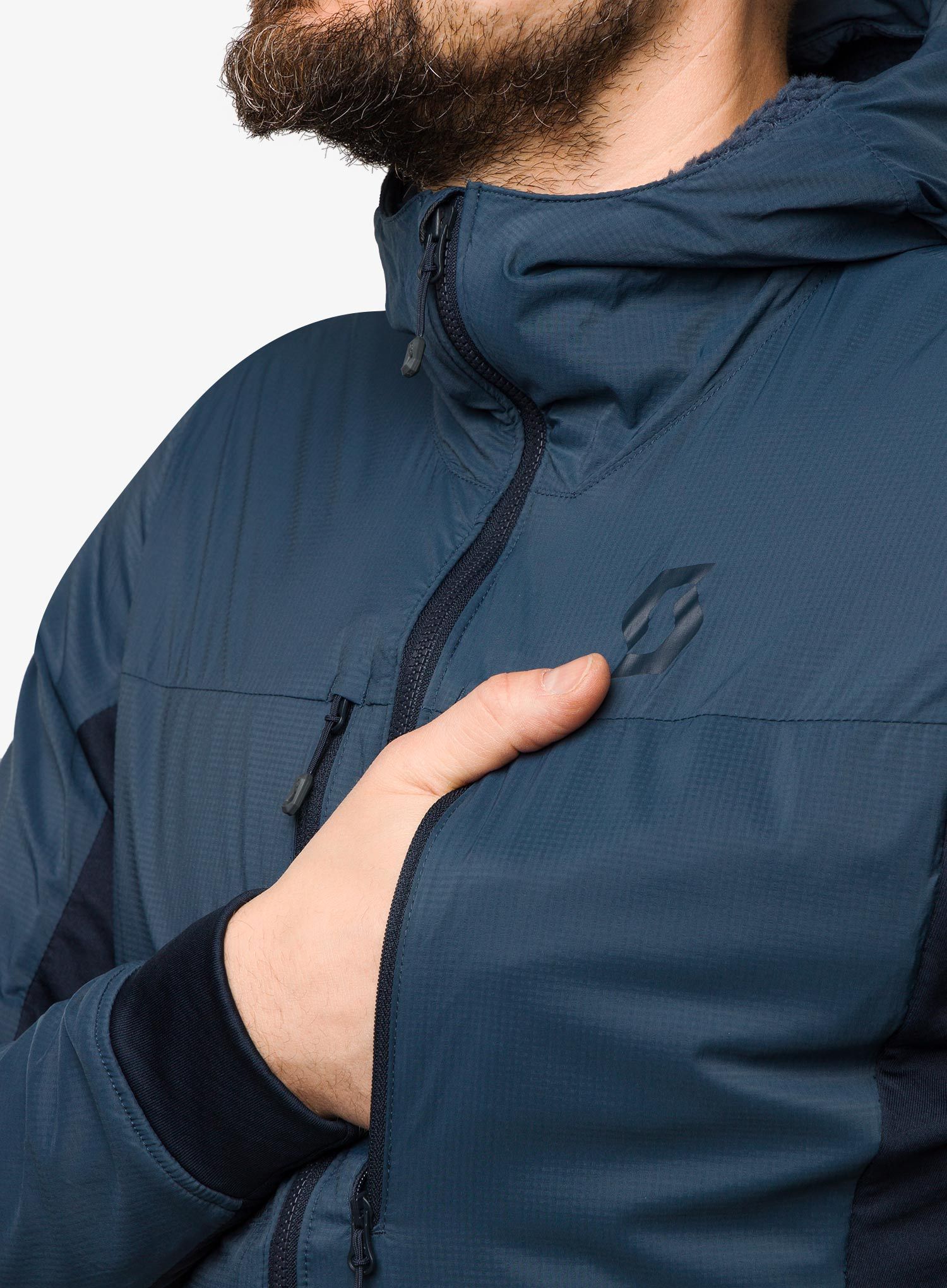 Bunda na skialpinismus SCOTT Hoody Explorair Alpha - metal blue/dark blue