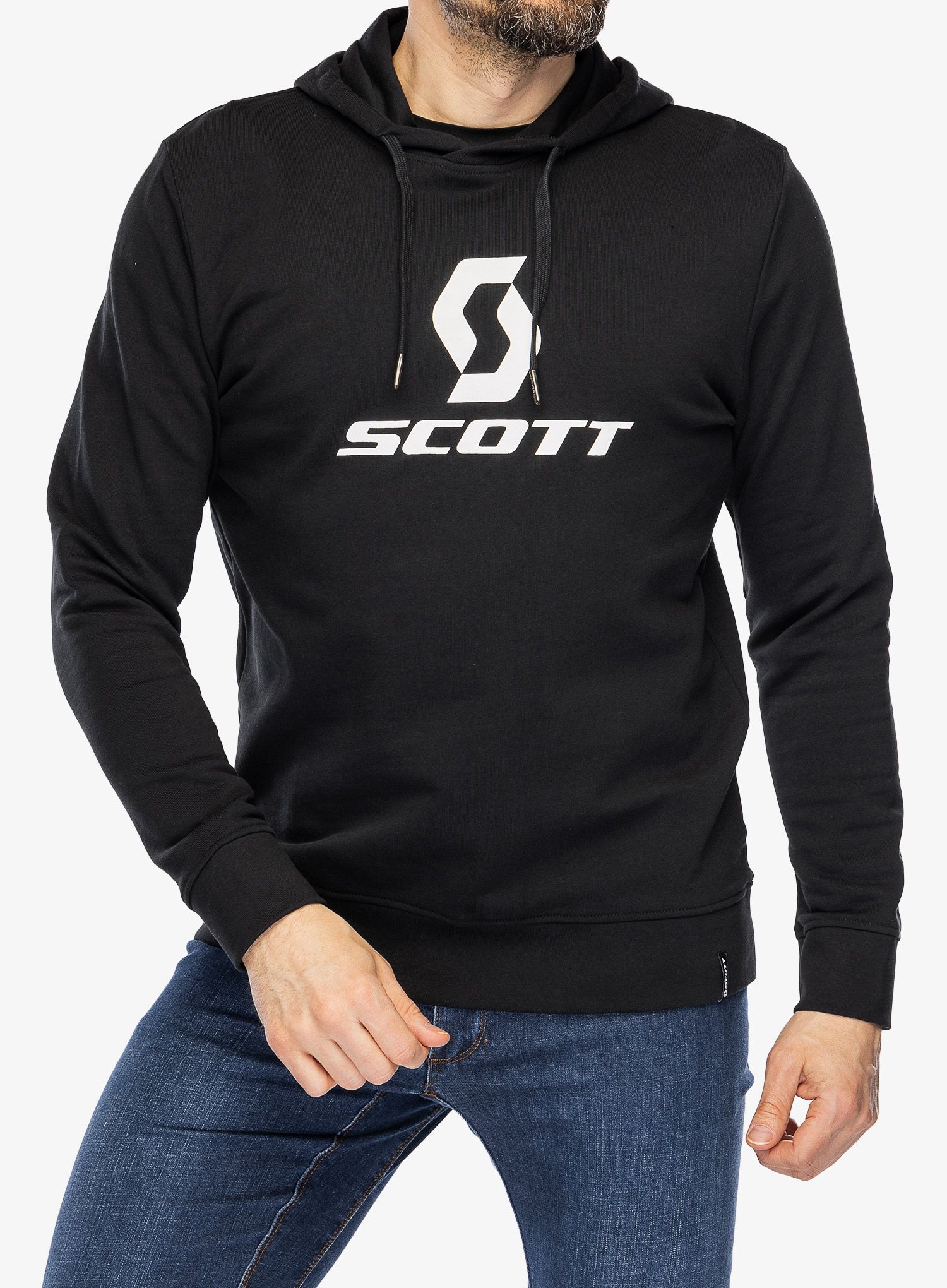 Mikina s kapucí SCOTT Hoody Icon LS - black