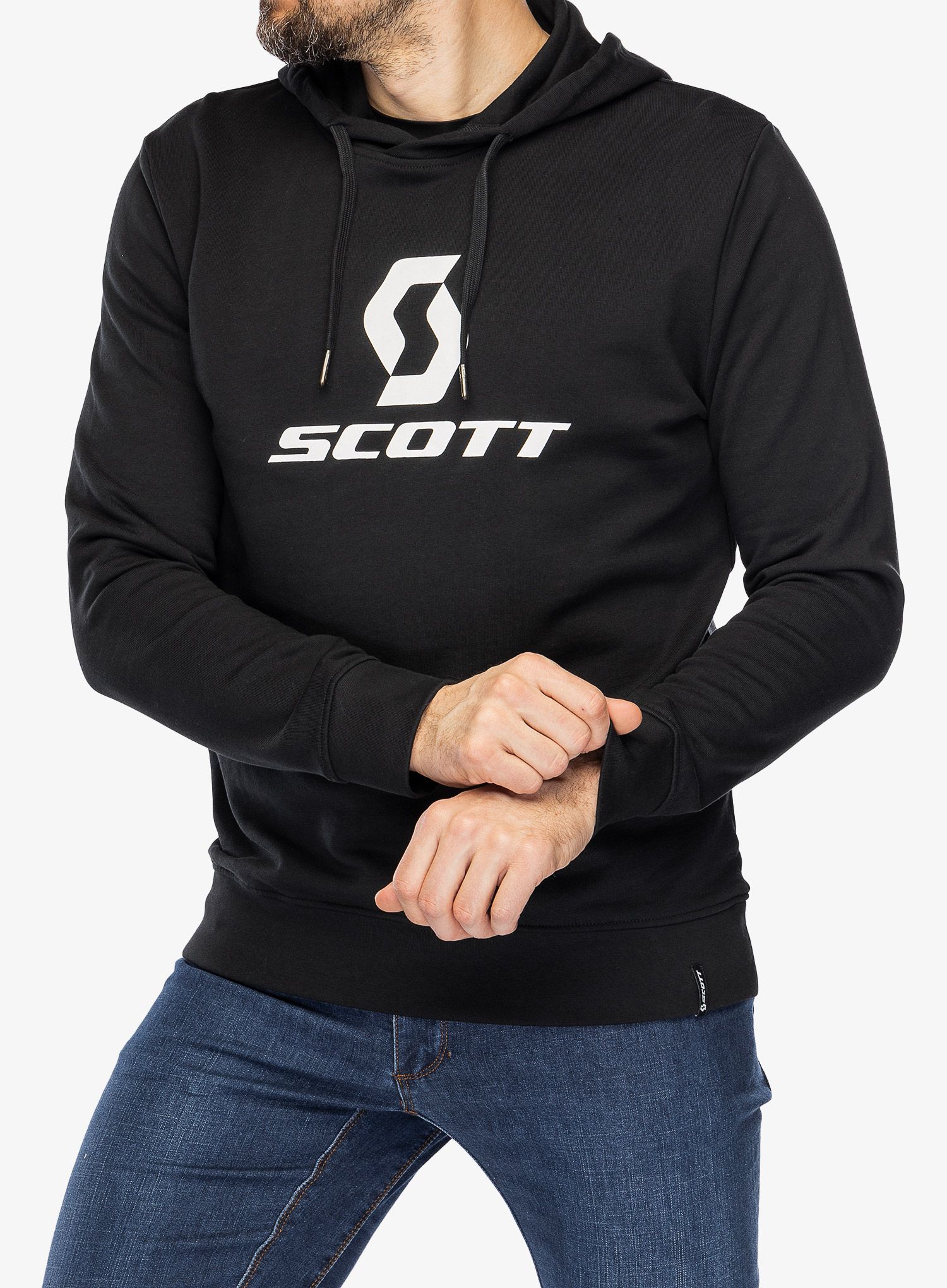 Mikina s kapucí SCOTT Hoody Icon LS - black