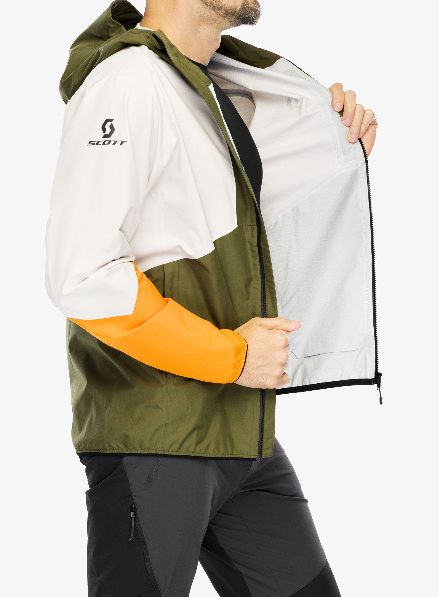 Bunda do deště SCOTT Jacket Explorair Light 2.5L - green/dust white