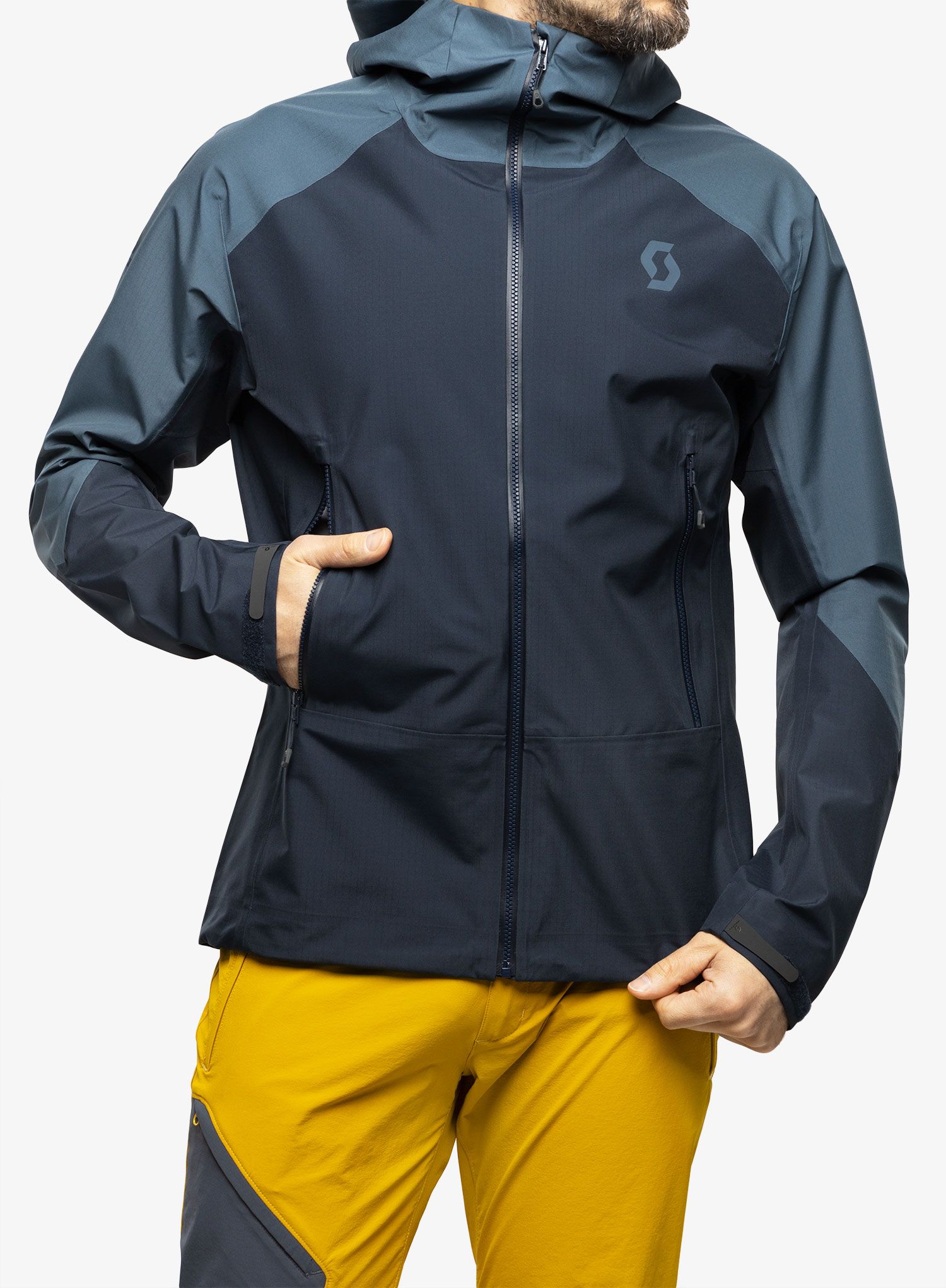 Bunda do deště SCOTT Jacket Explorair Light Dryo 3L - metal/blue