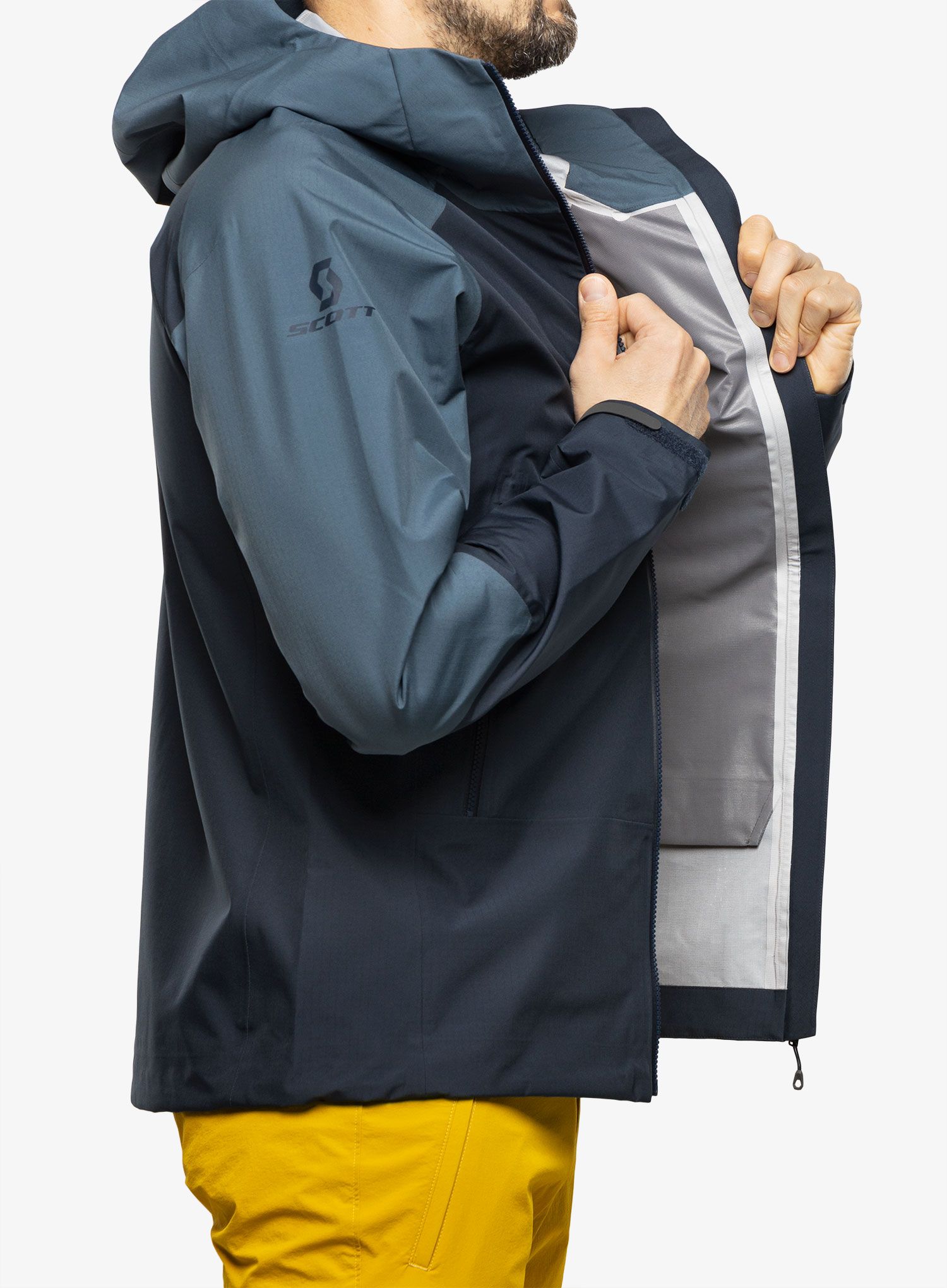 Bunda do deště SCOTT Jacket Explorair Light Dryo 3L - metal/blue
