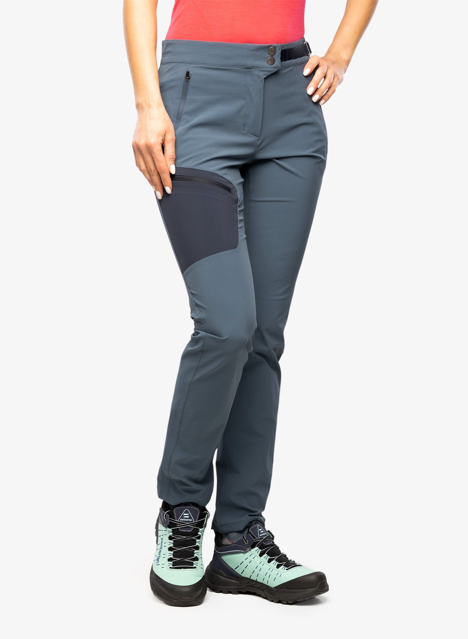 Turistické kalhoty dámské SCOTT Pant Explorair Light - metal blue/dark blue