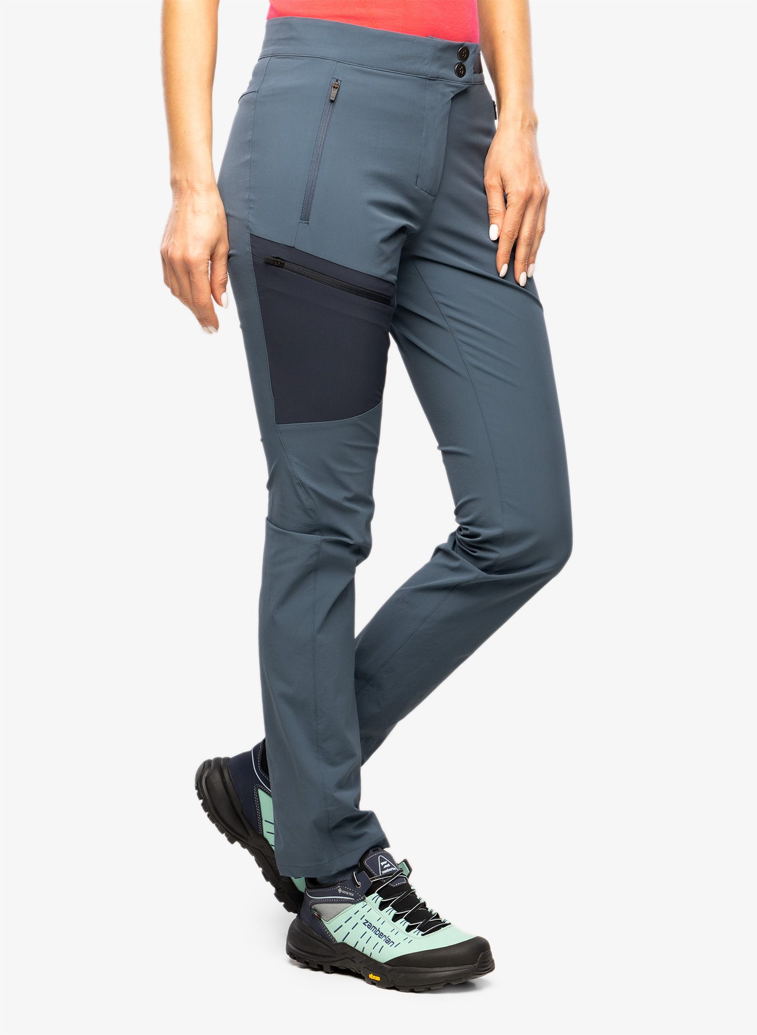 Turistické kalhoty dámské SCOTT Pant Explorair Light - metal blue/dark blue
