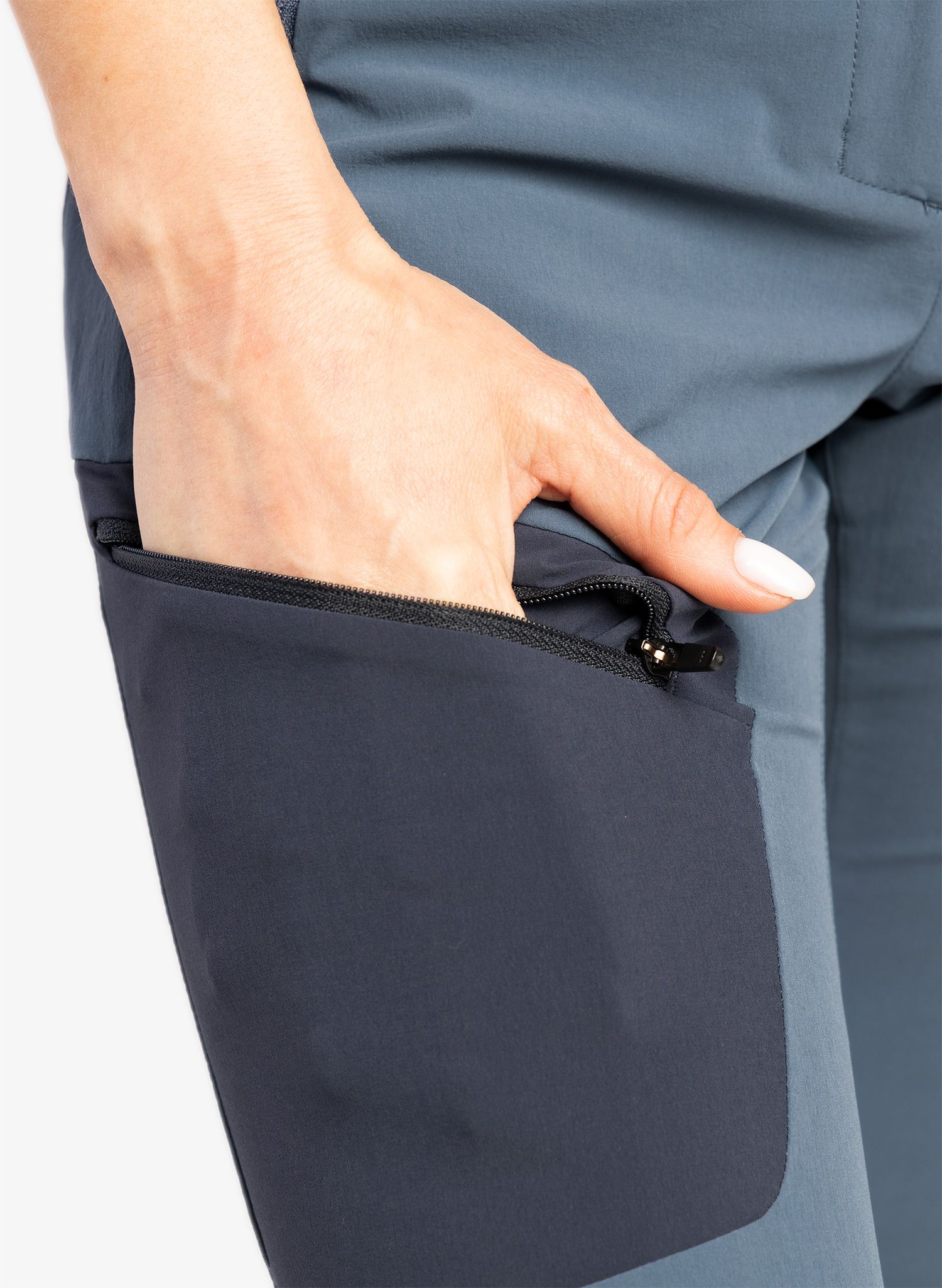 Turistické kalhoty dámské SCOTT Pant Explorair Light - metal blue/dark blue