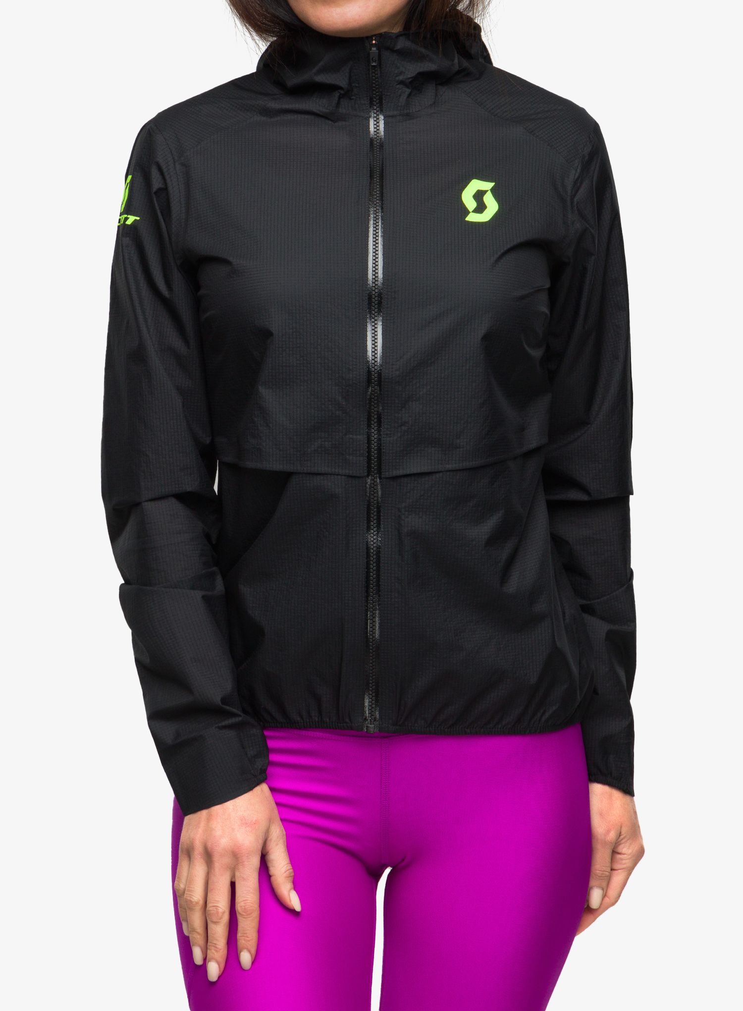 Bunda na běhání dámská SCOTT RC Run Waterproof - black/yell