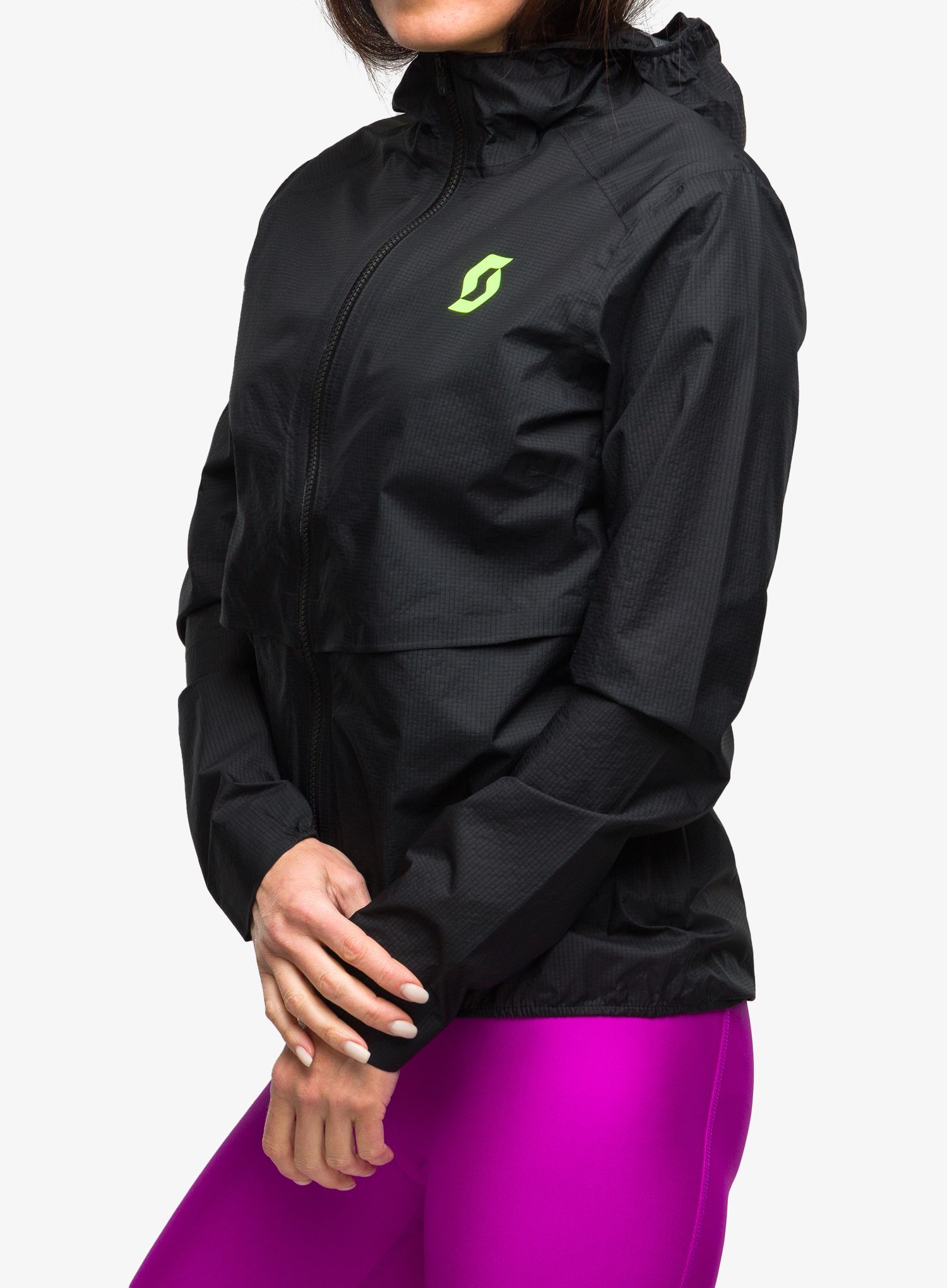 Bunda na běhání dámská SCOTT RC Run Waterproof - black/yell