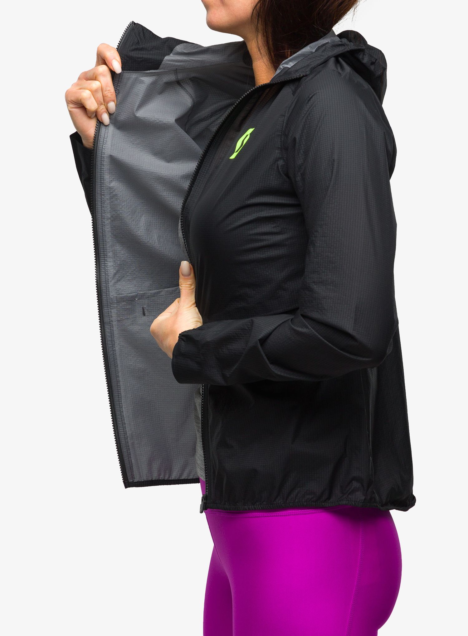 Bunda na běhání dámská SCOTT RC Run Waterproof - black/yell