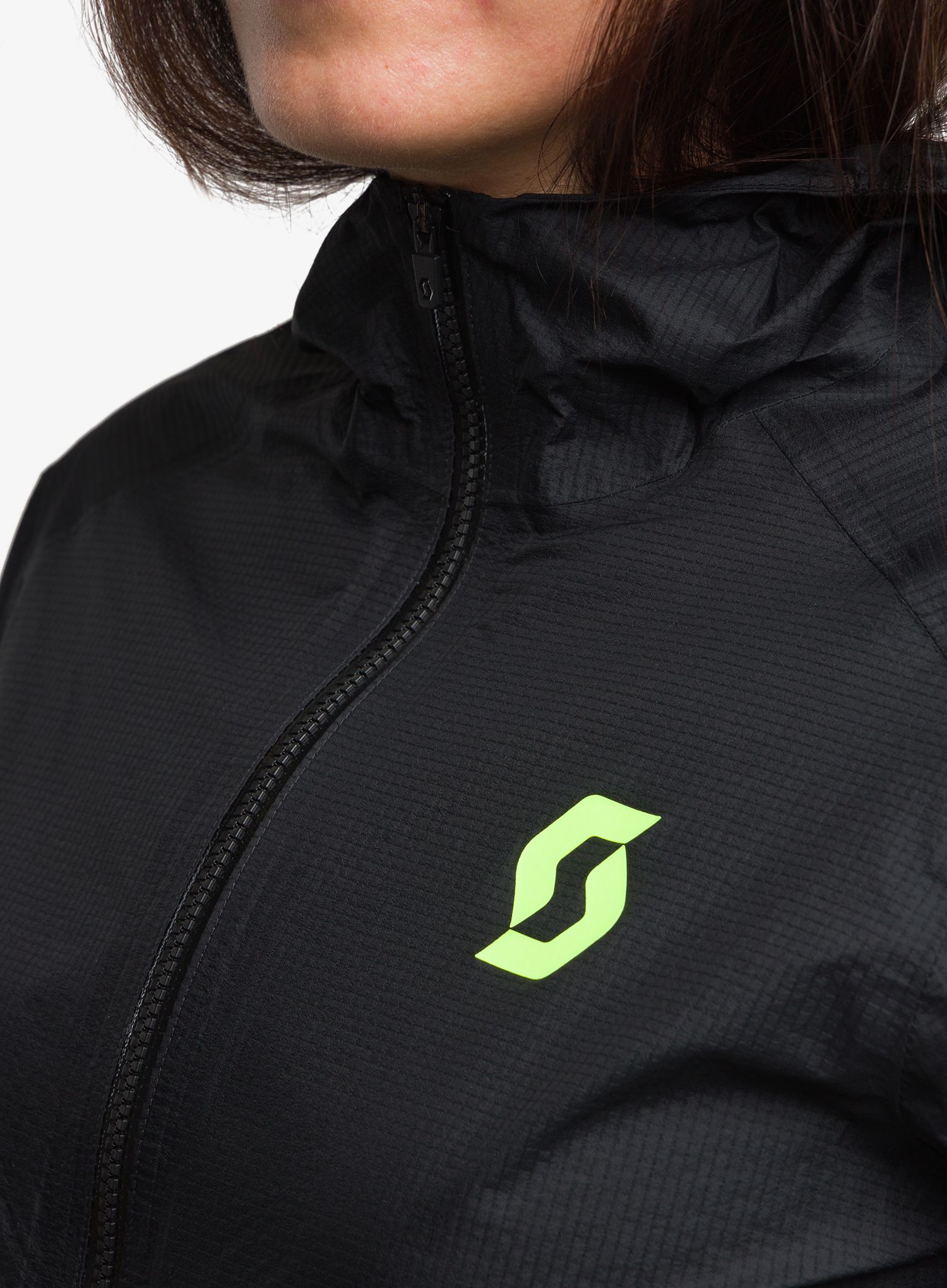 Bunda na běhání dámská SCOTT RC Run Waterproof - black/yell