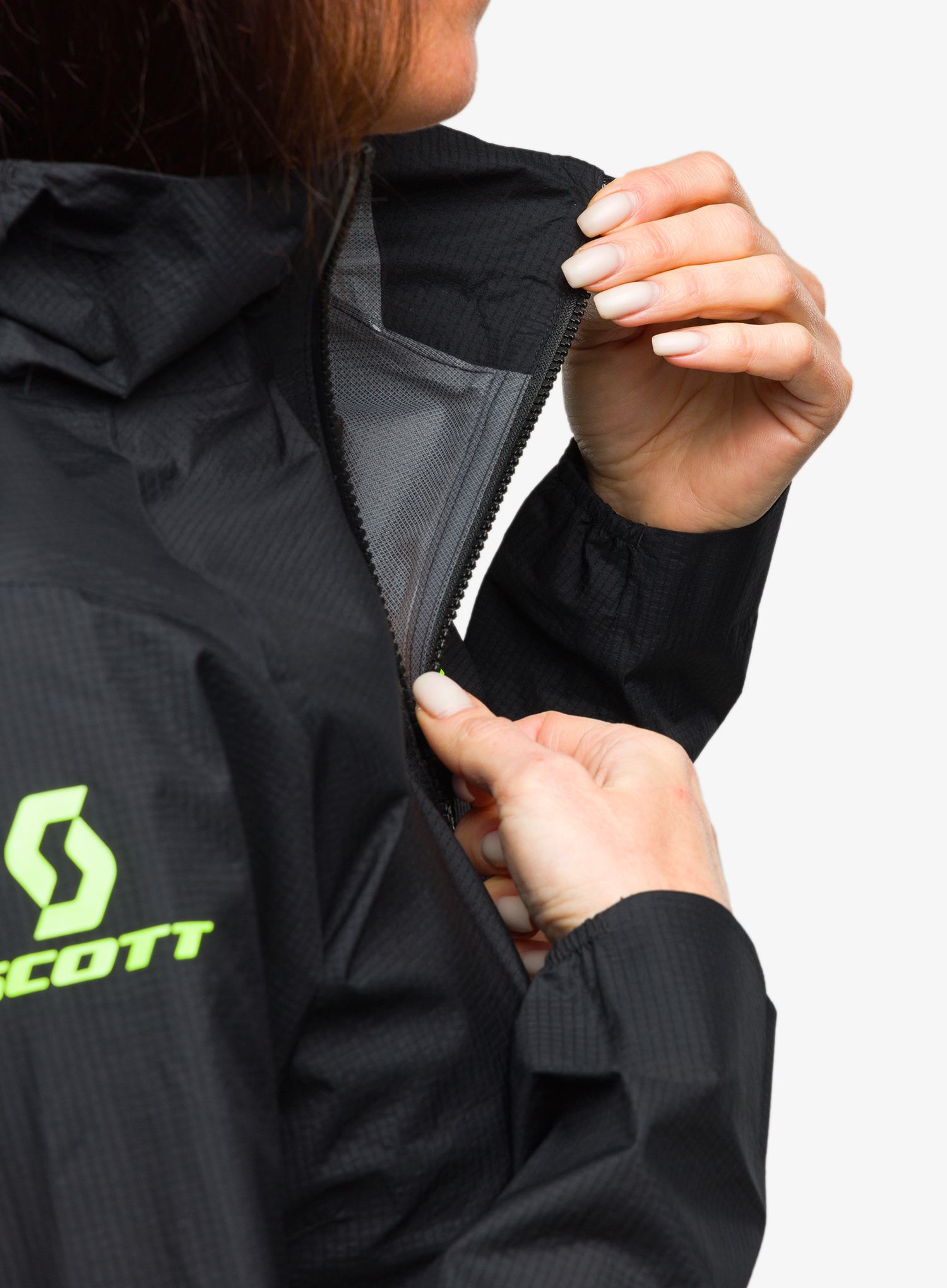 Bunda na běhání dámská SCOTT RC Run Waterproof - black/yell