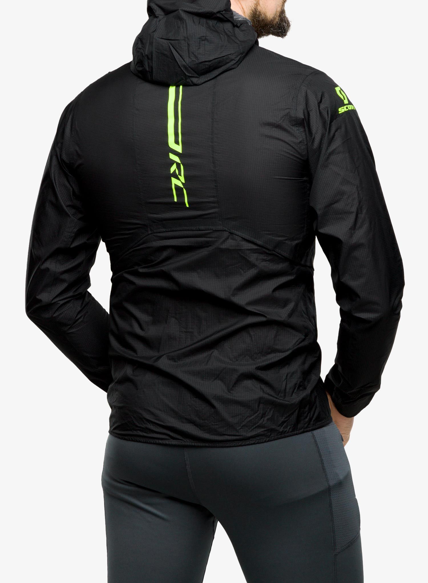 Bunda na běhání SCOTT RC Run Waterproof - black/yellow