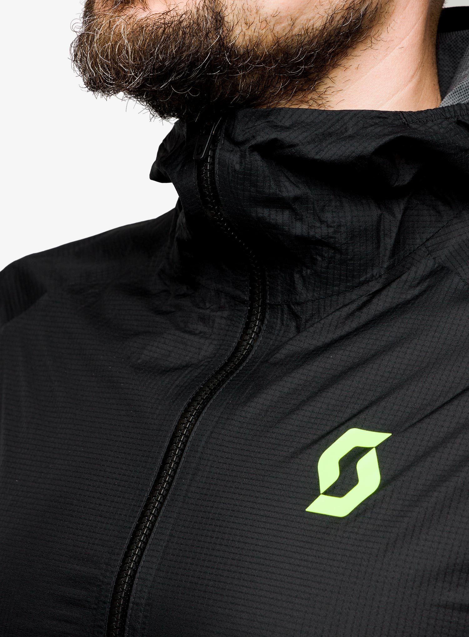 Bunda na běhání SCOTT RC Run Waterproof - black/yellow