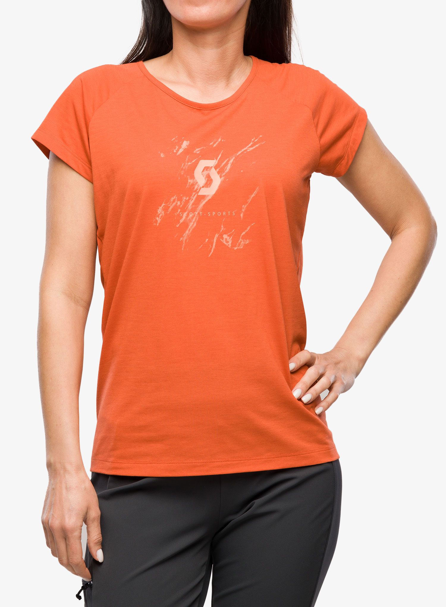 Dámské rychleschnoucí triko SCOTT Shirt Defined DRI S/S - braze orange