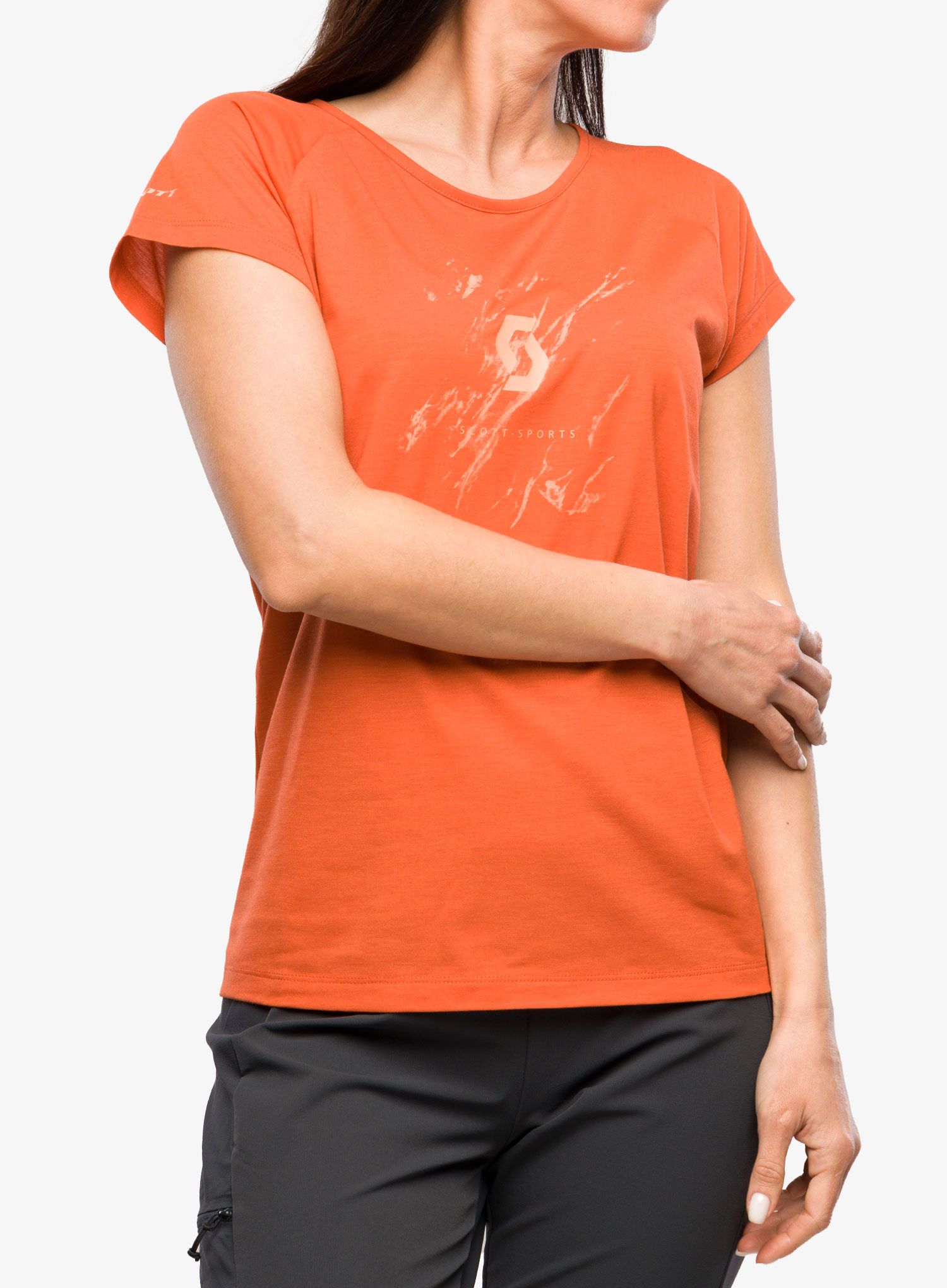 Dámské rychleschnoucí triko SCOTT Shirt Defined DRI S/S - braze orange