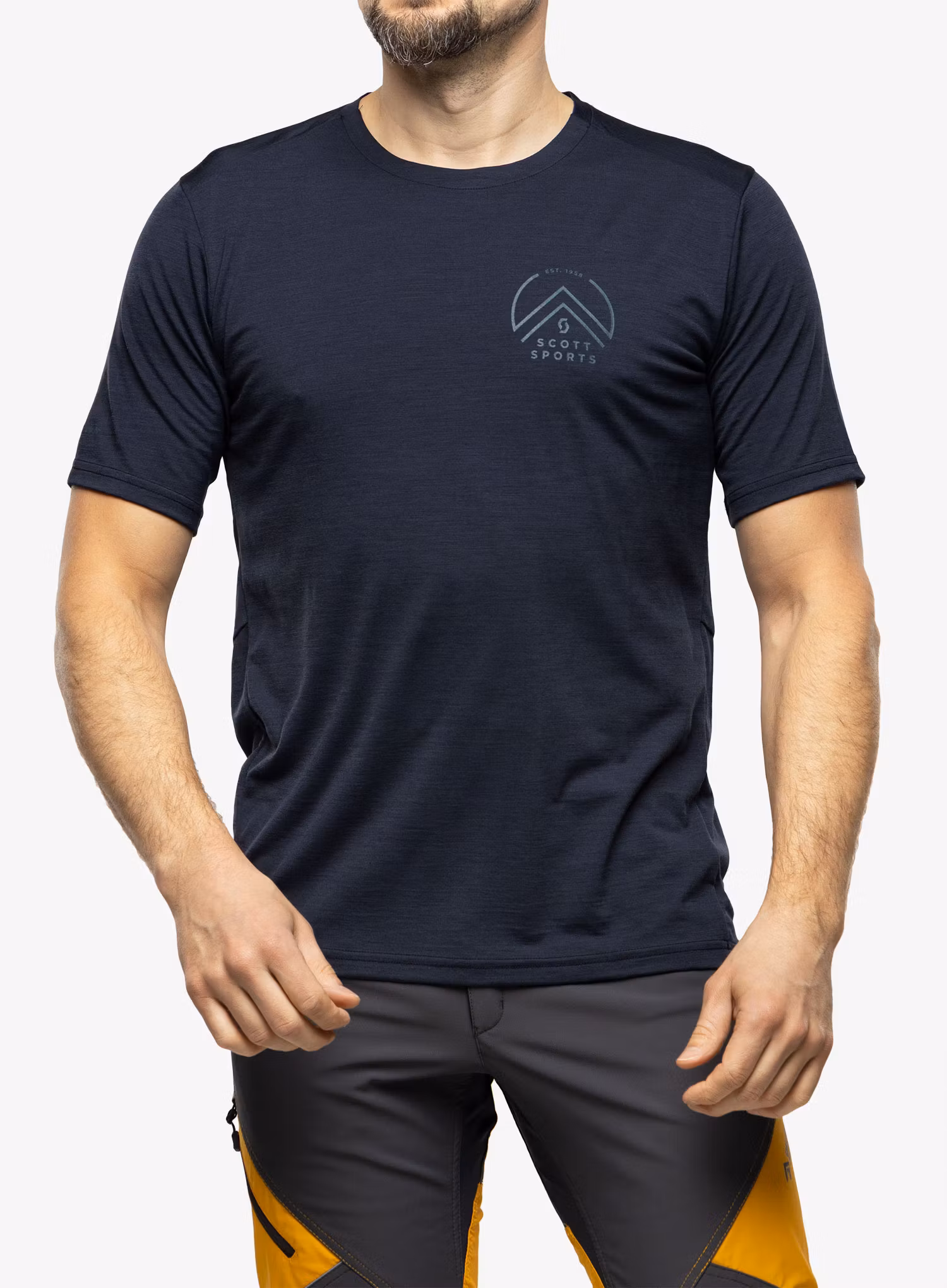Merino triko SCOTT Shirt Defined Merino Tech S/S - dark blue