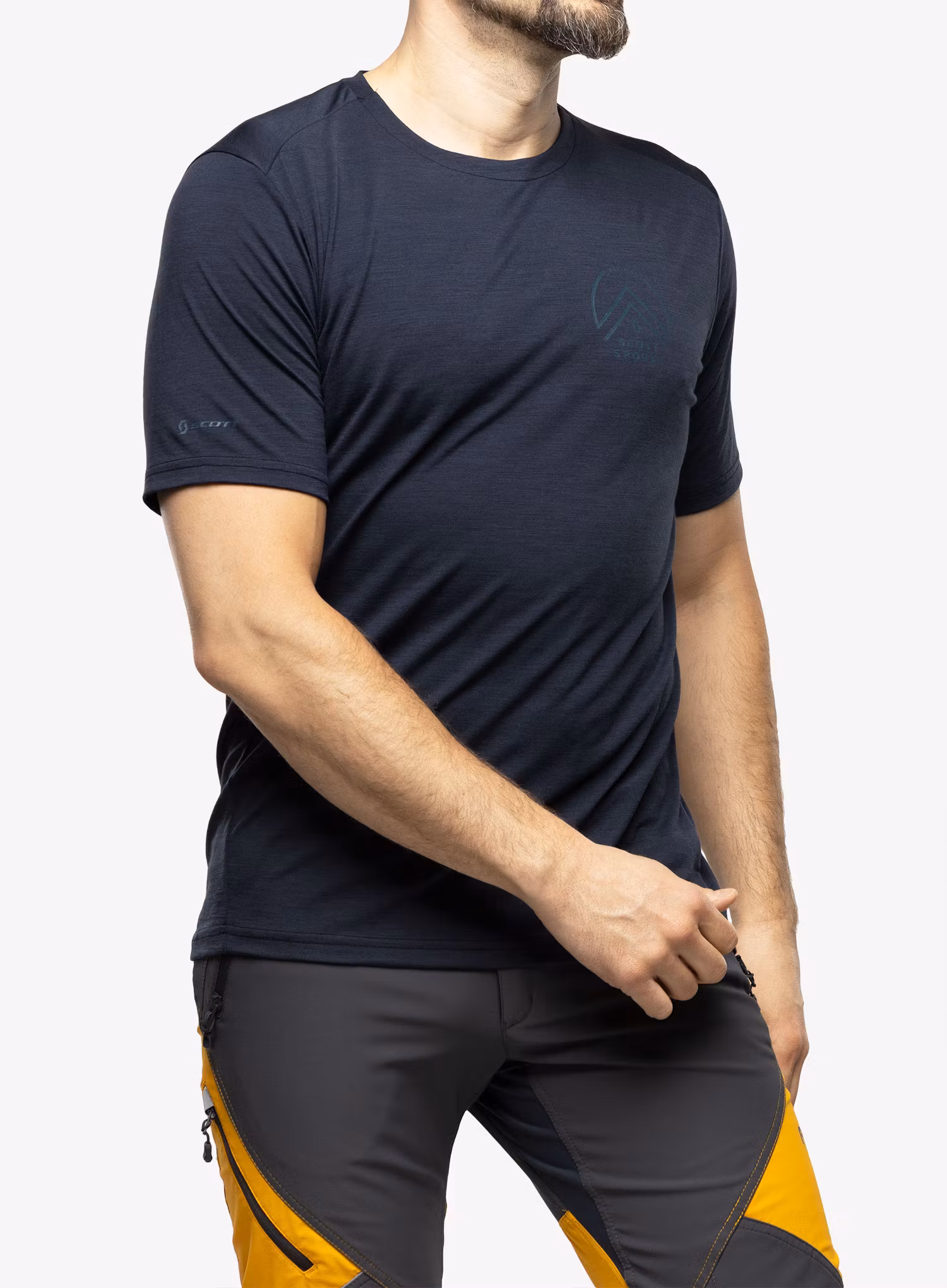 Merino triko SCOTT Shirt Defined Merino Tech S/S - dark blue