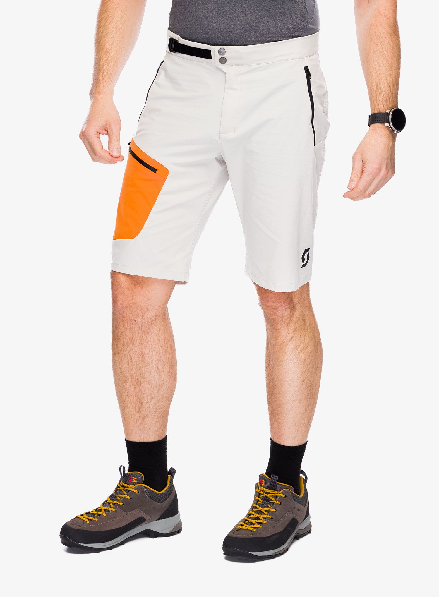 Outdoorové kraťasy SCOTT Short Explorair Light - dust white/flash orange