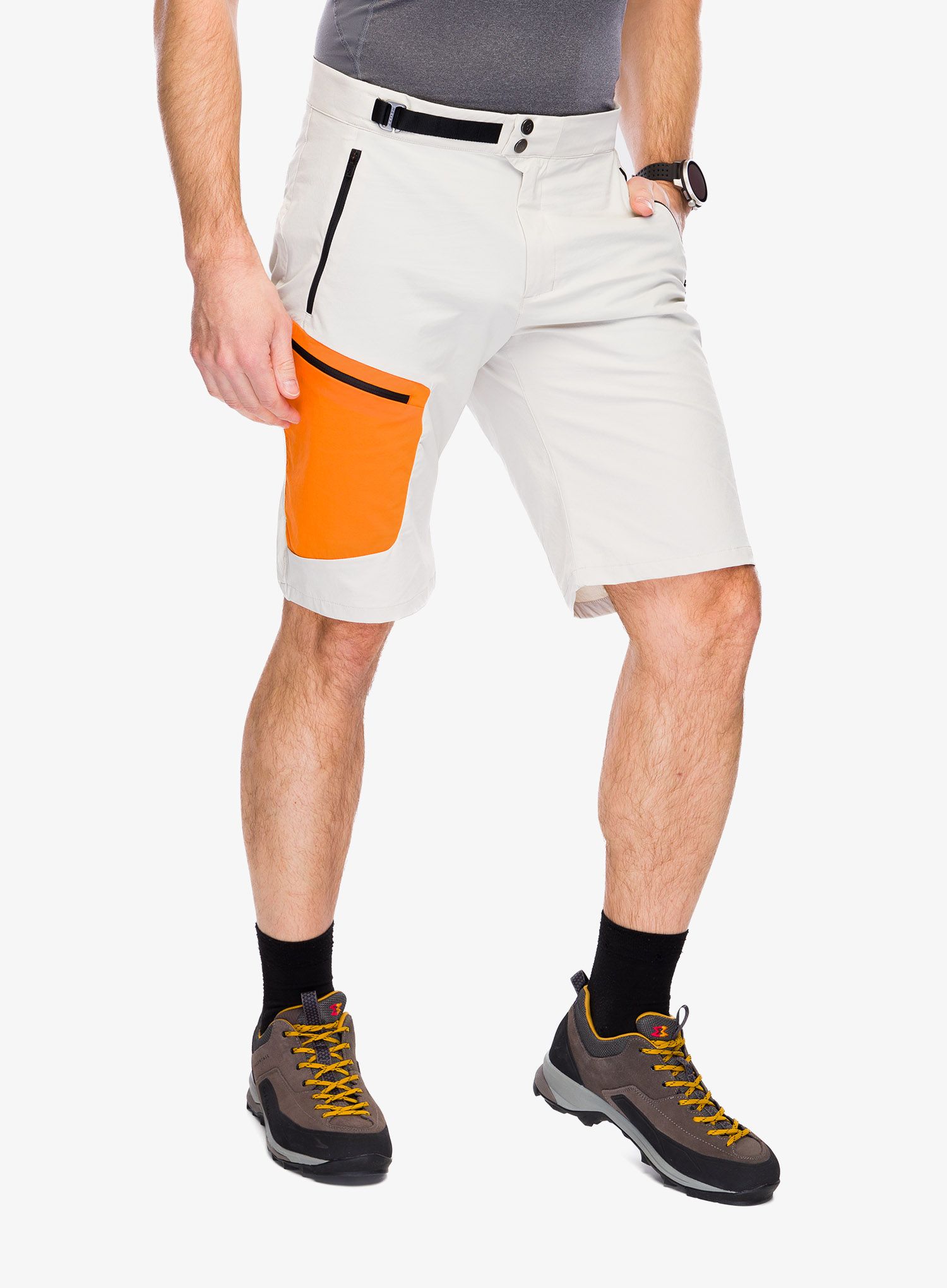 Outdoorové kraťasy SCOTT Short Explorair Light - dust white/flash orange