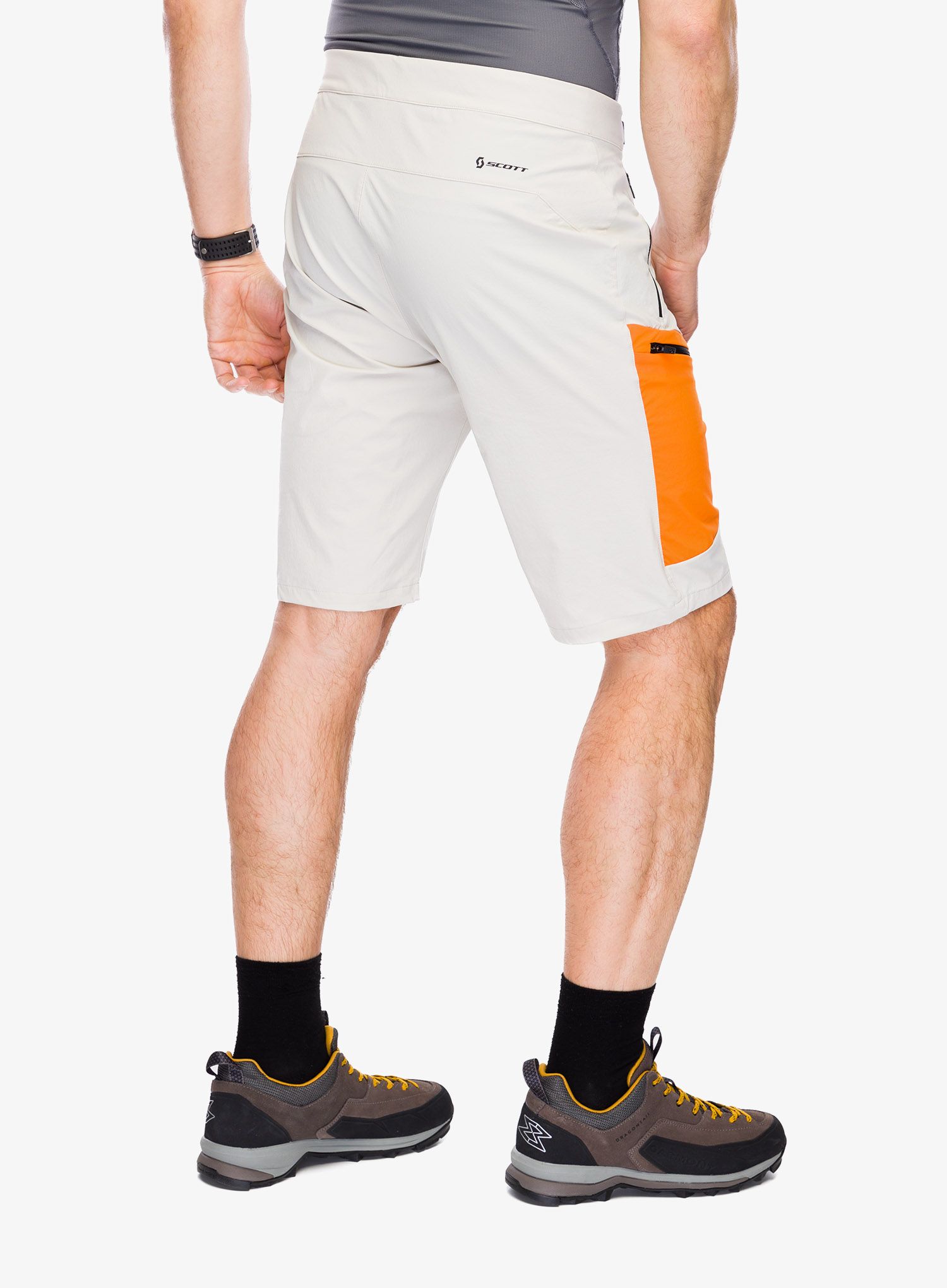 Outdoorové kraťasy SCOTT Short Explorair Light - dust white/flash orange