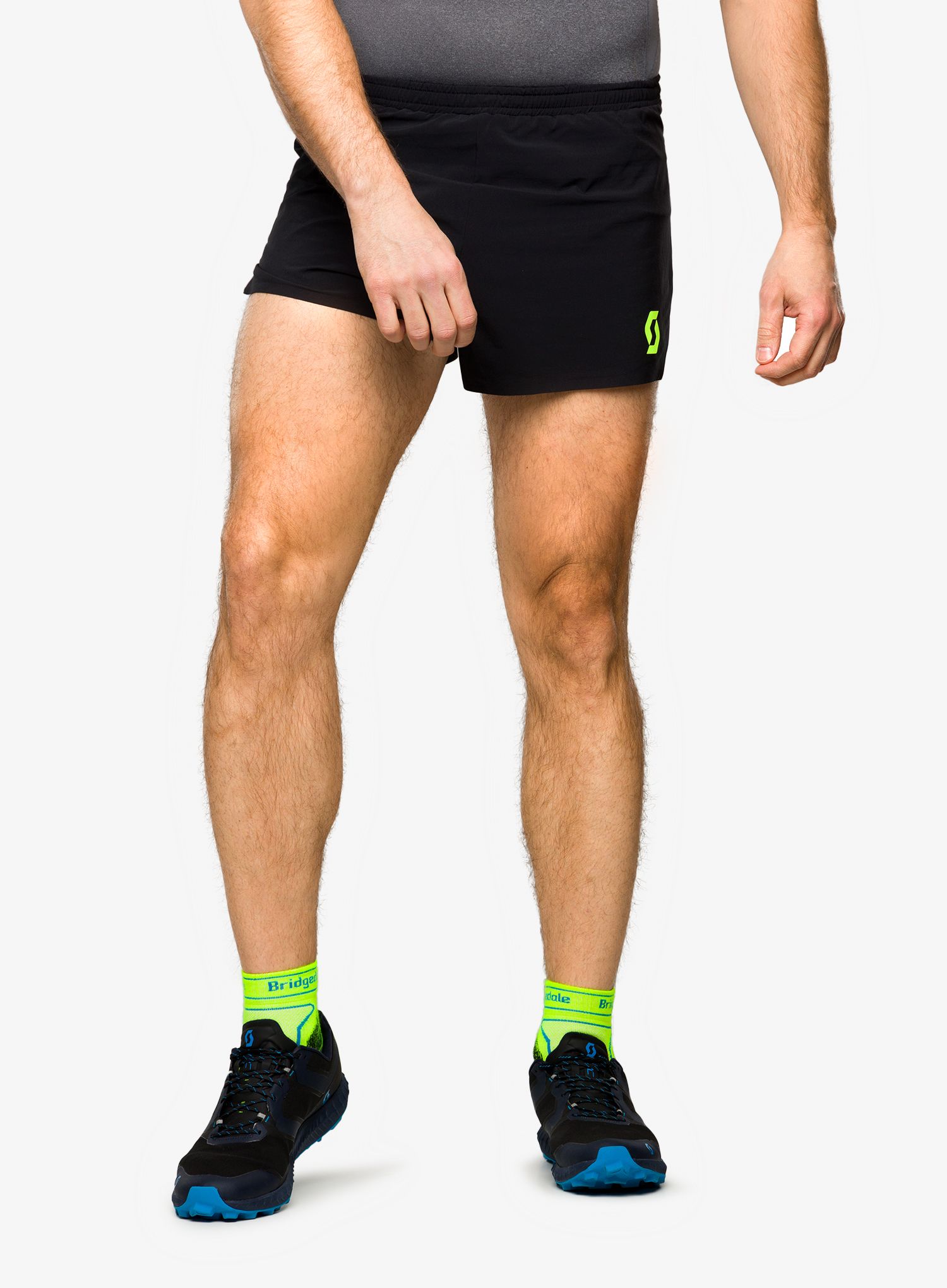 Běžecké kraťasy SCOTT Split Shorts RC Run - black/yellow