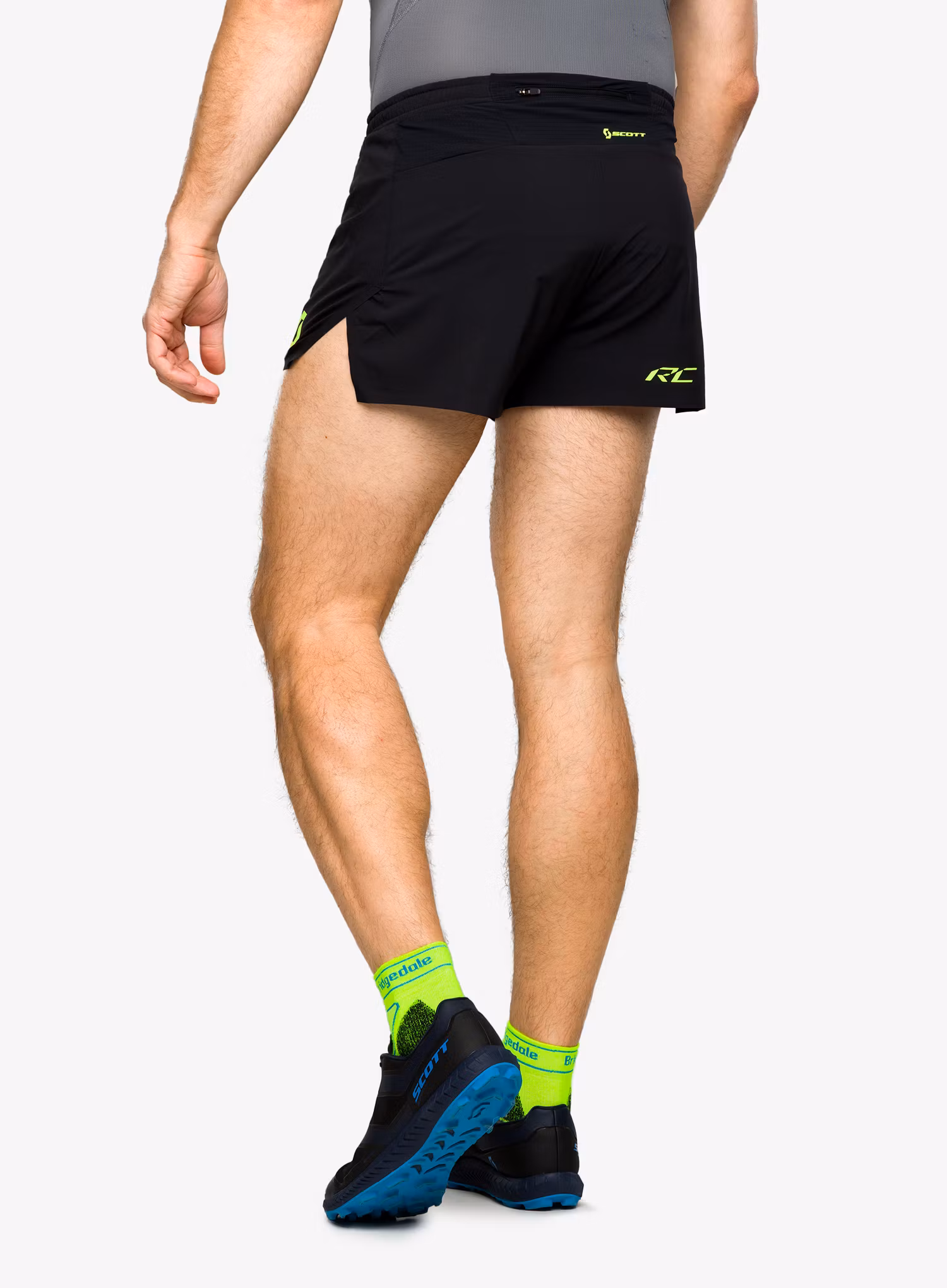 Běžecké kraťasy SCOTT Split Shorts RC Run - black/yellow