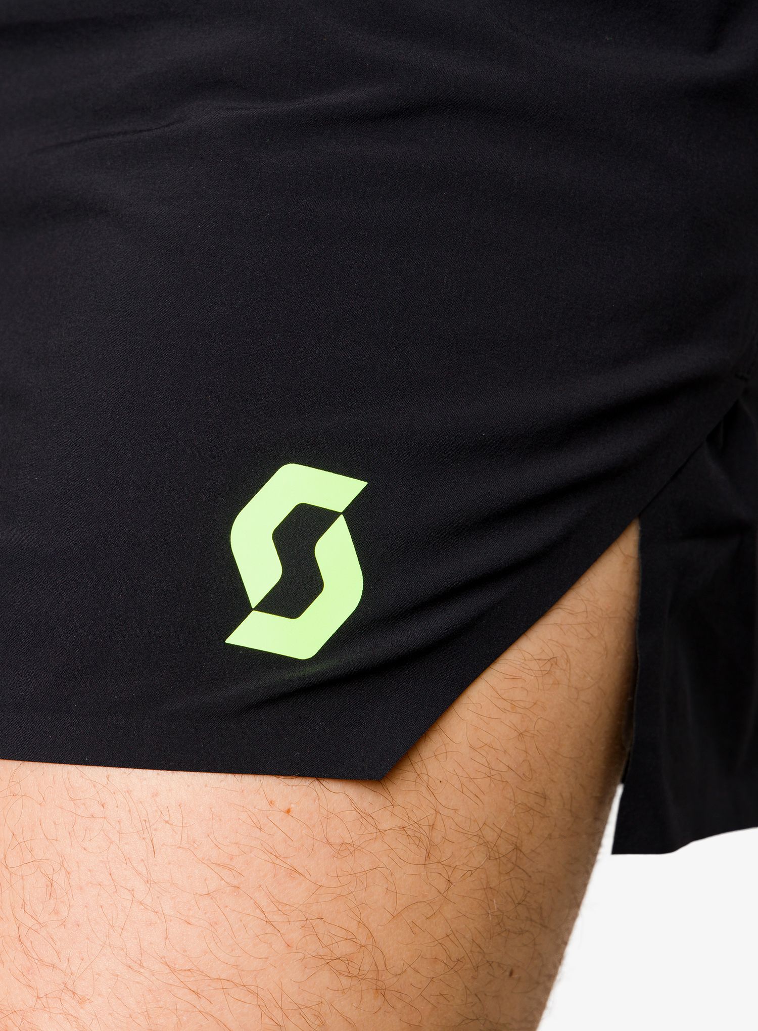 Běžecké kraťasy SCOTT Split Shorts RC Run - black/yellow
