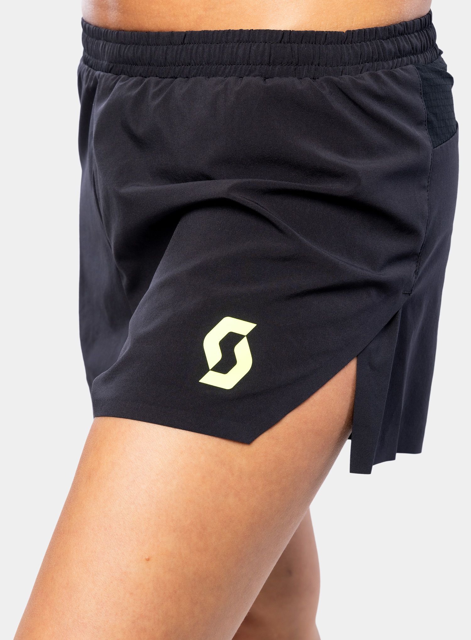 Běžecké kraťasy SCOTT Split Shorts RC Run - black/yellow
