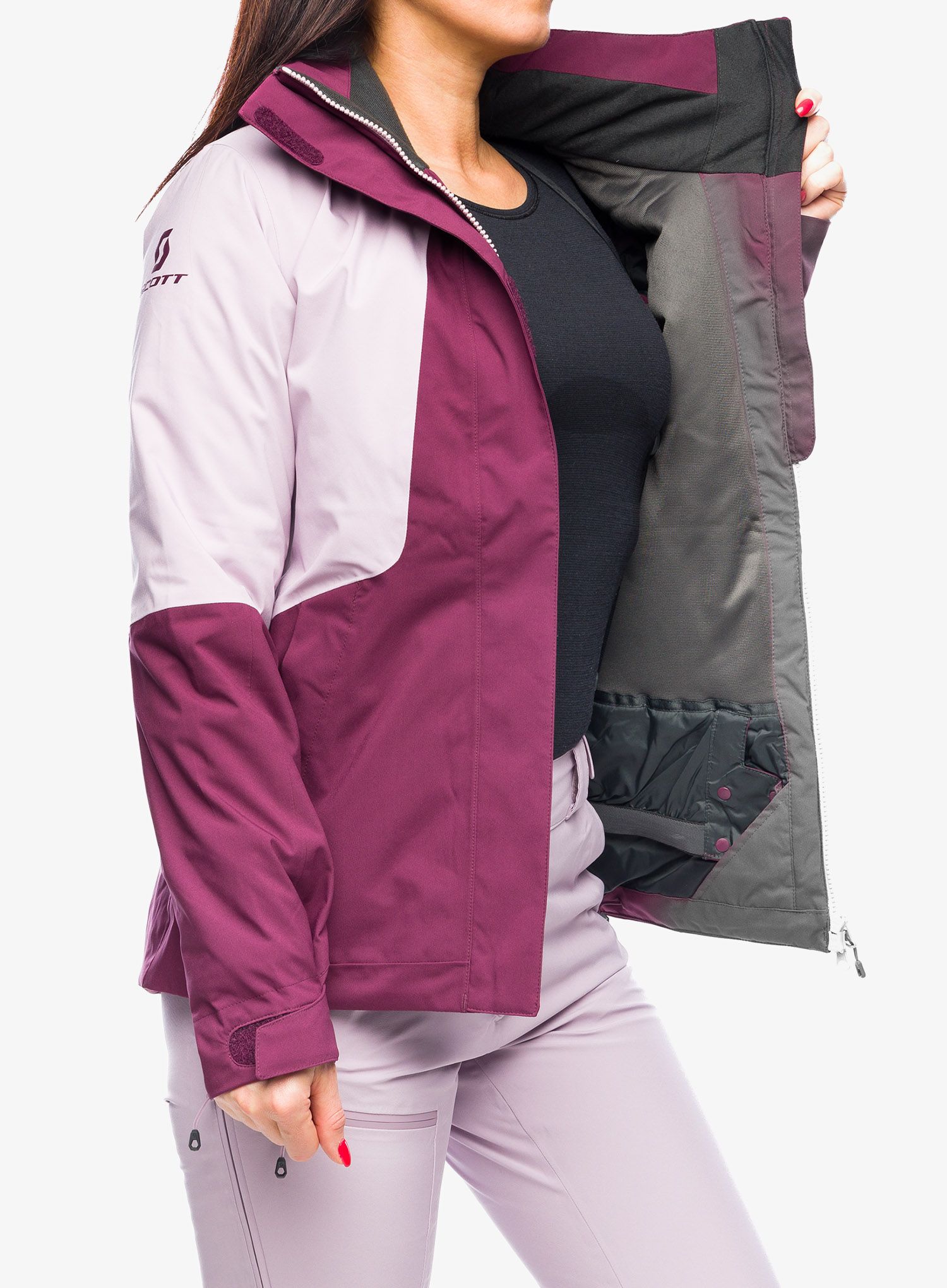 Dámská bunda SCOTT Ultimate Dryo 10 Jacket - wild red/cloud pink