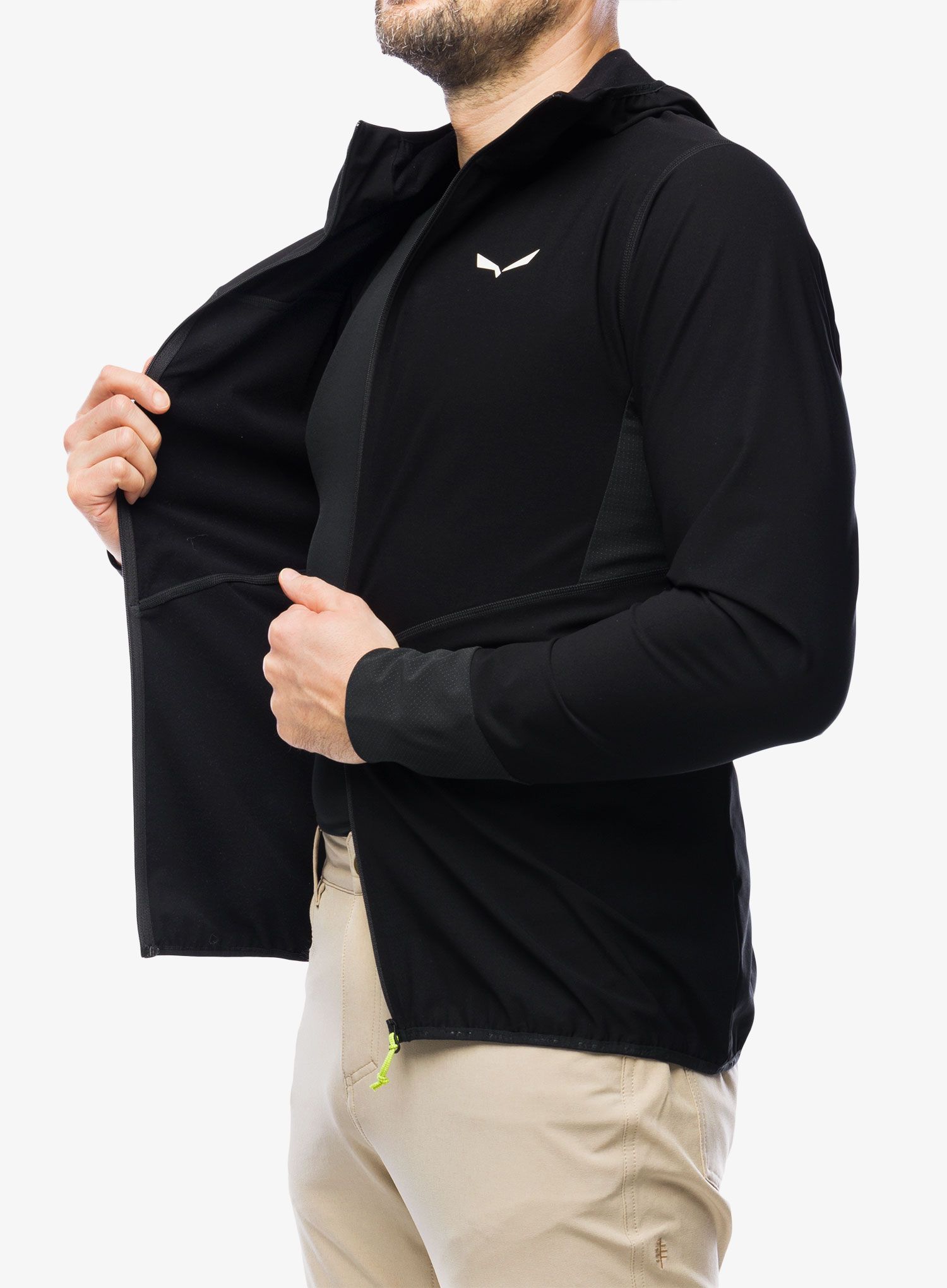 Softshellová bunda Salewa Agner DST/DRY Full Zip Hoody - black