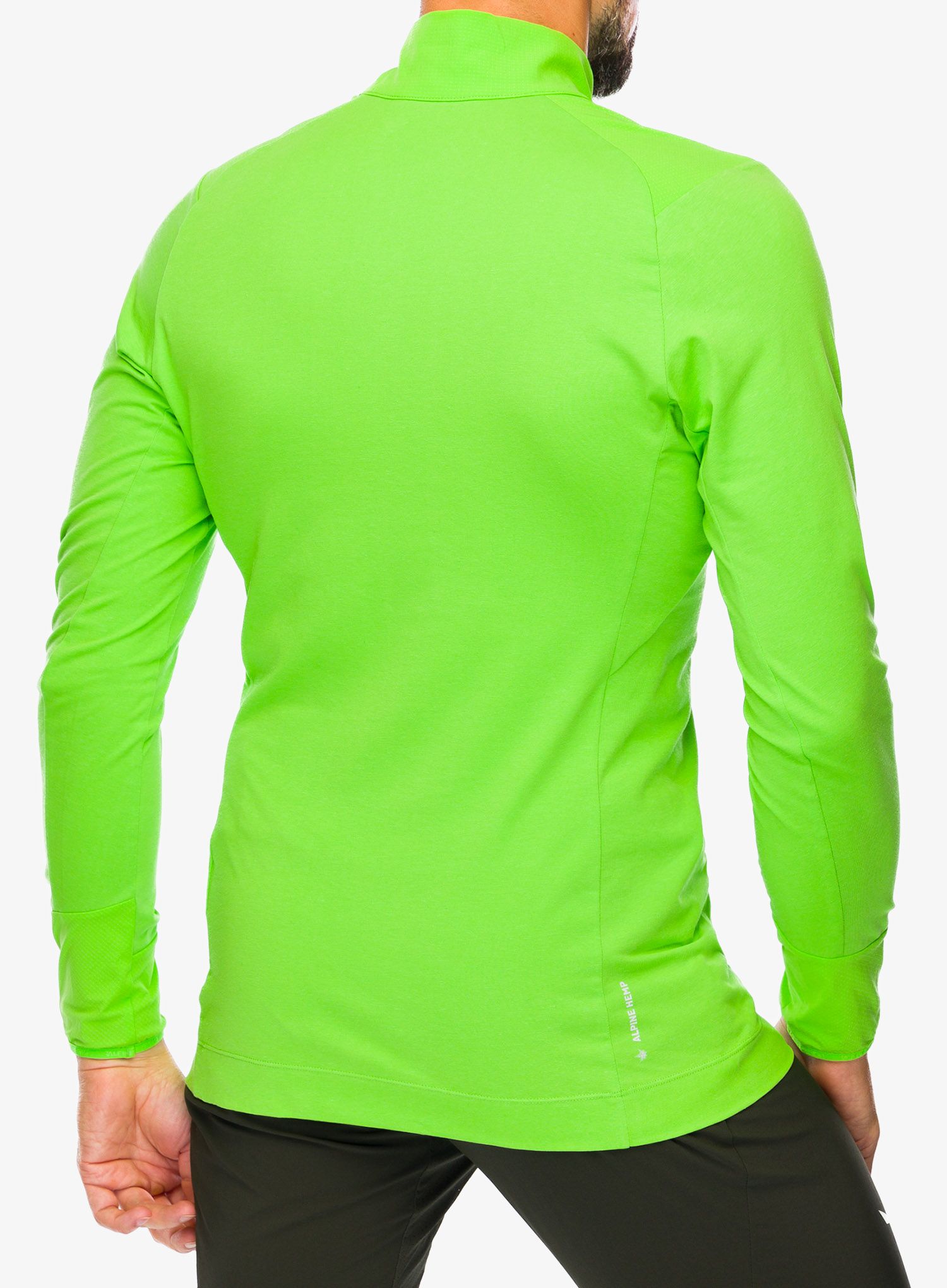 Lezecká mikina Salewa Alpine Hemp Half Zip - pale frog